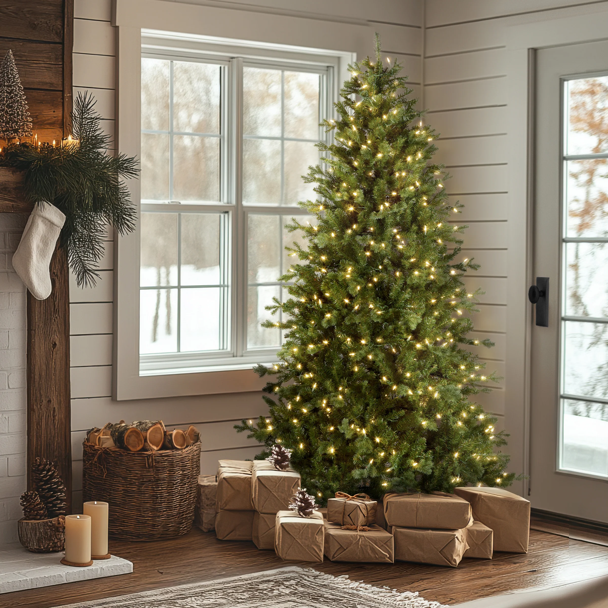 7.5 ft. Pre-Lit Northern Spruce Memory-Shape Tree with PowerConnect Dual Color LED Lights and Music Match - Image 3
