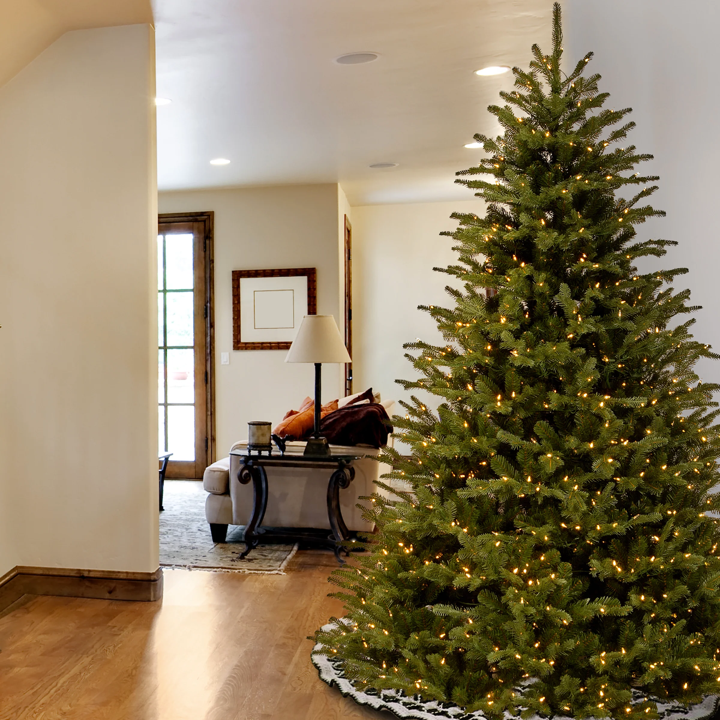 7.5 ft. Pre-Lit Ridgedale Fir Tree with PowerConnect Warm White LED Lights - Image 2