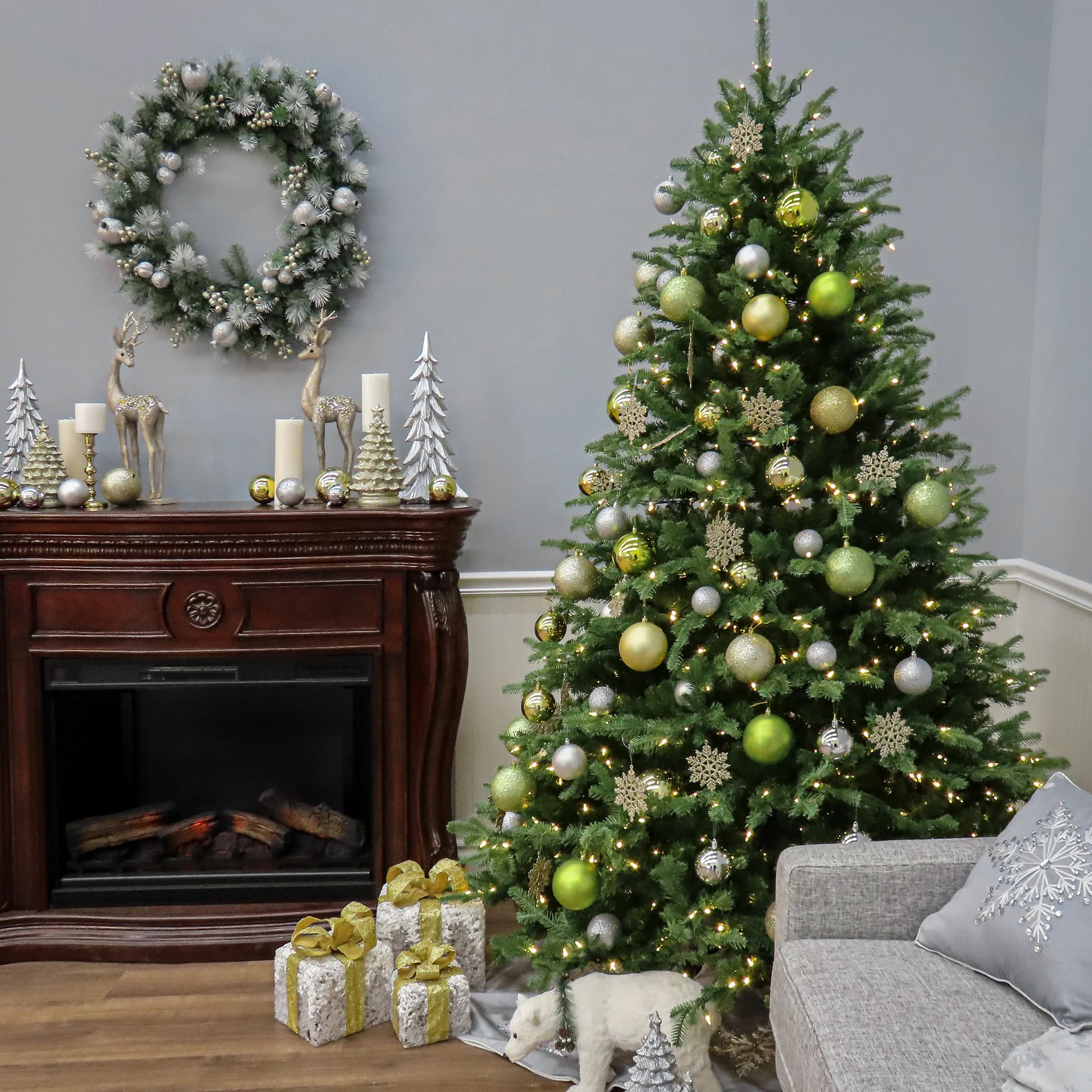7.5 ft. Pre-Lit Ridgedale Fir Tree with PowerConnect Warm White LED Lights - Image 4