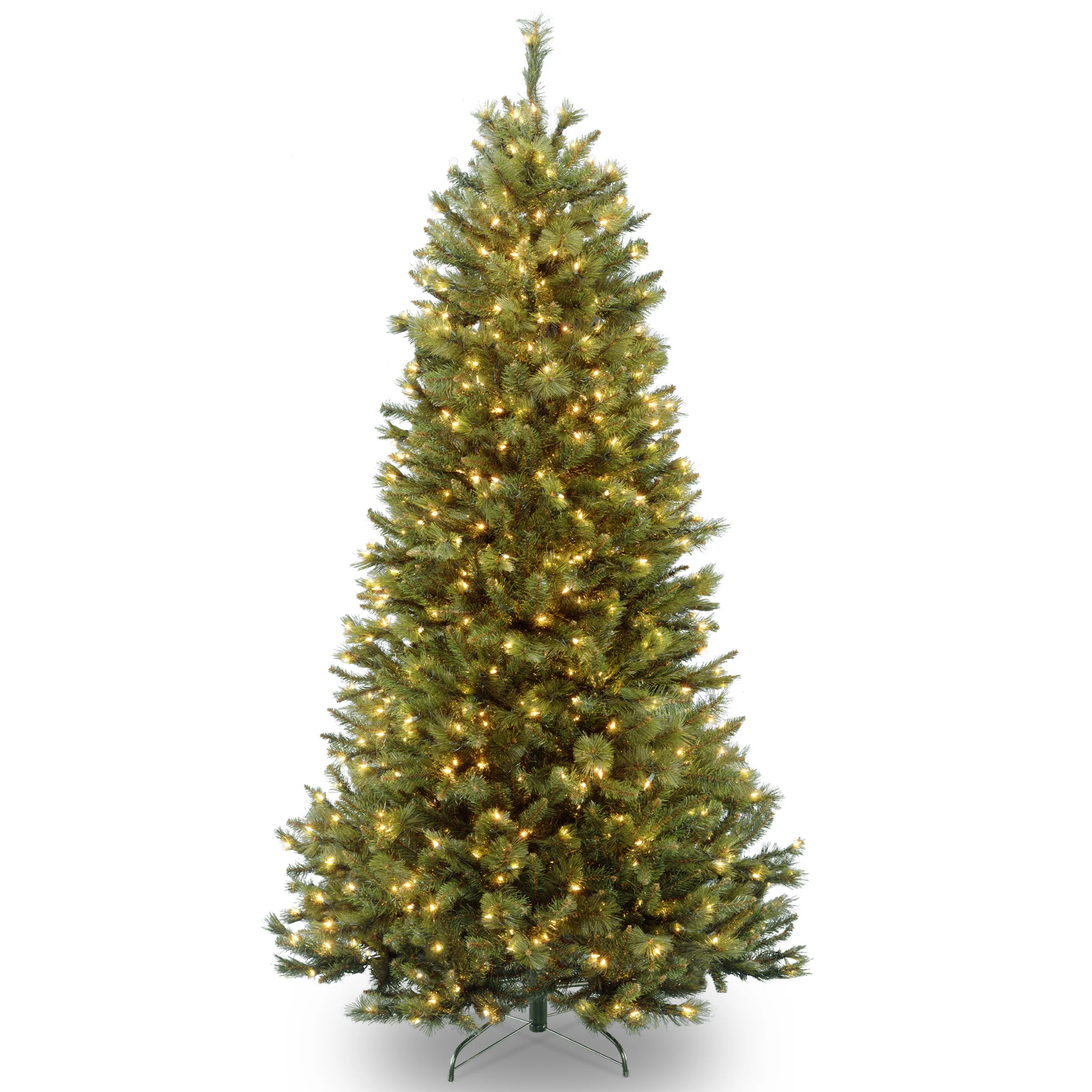 7.5 ft. Pre-Lit Rocky Ridge Pine Slim Tree with Clear Lights, Plug-In