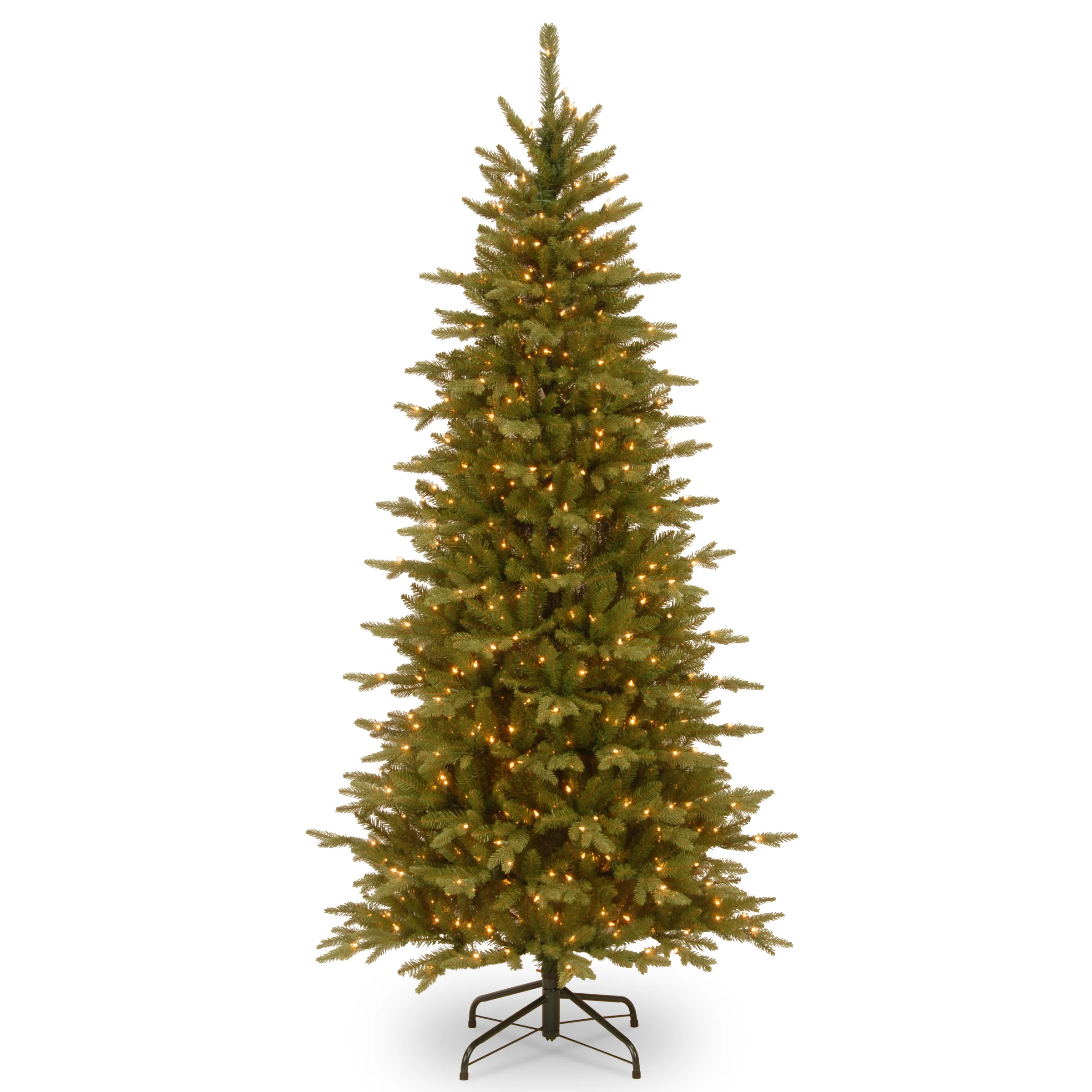 7.5 ft. Pre-Lit Sierra Spruce Slim Tree with Clear Lights