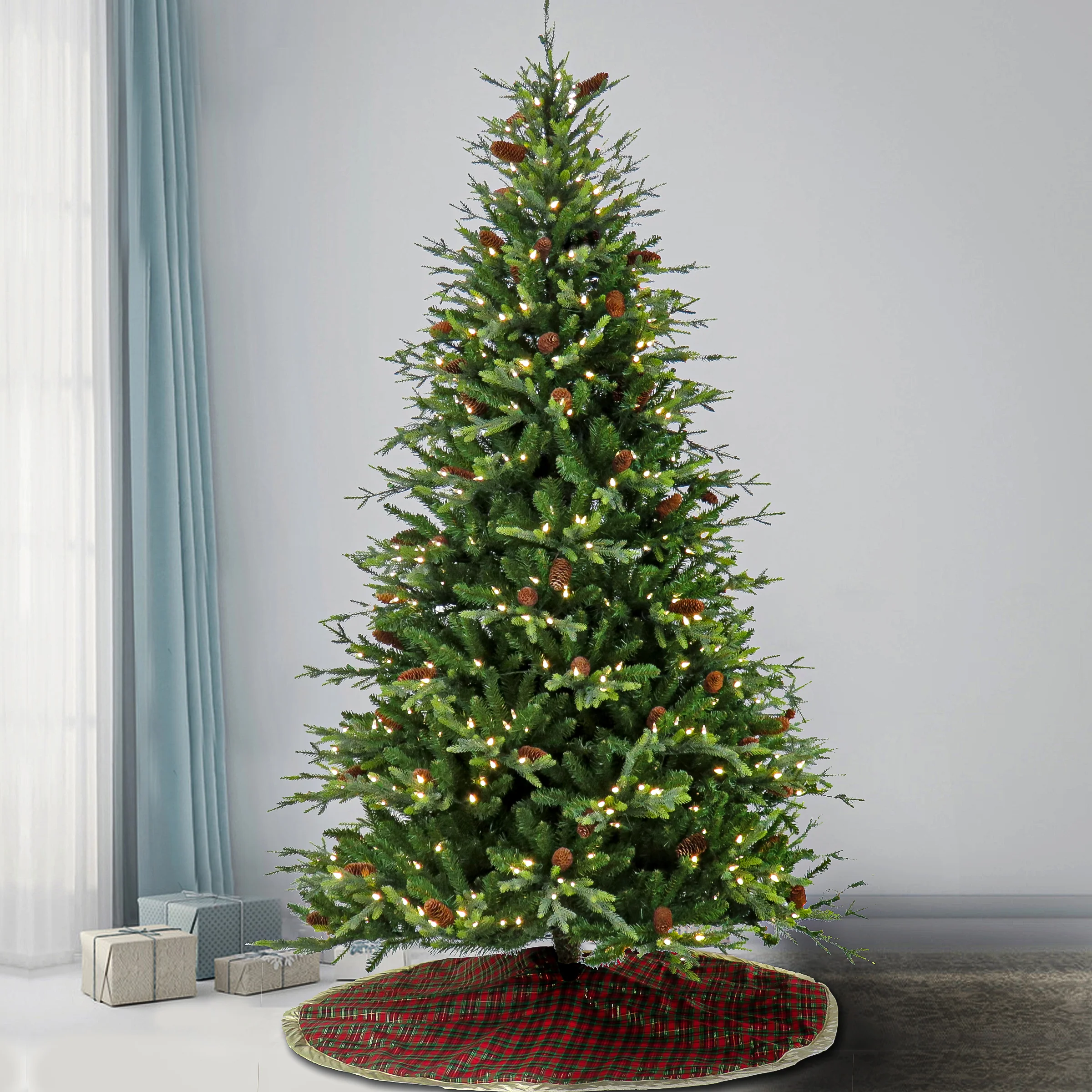 7.5 ft. Pre-Lit Skykomish Pine Tree with LED Lights, Plug-In - Image 2