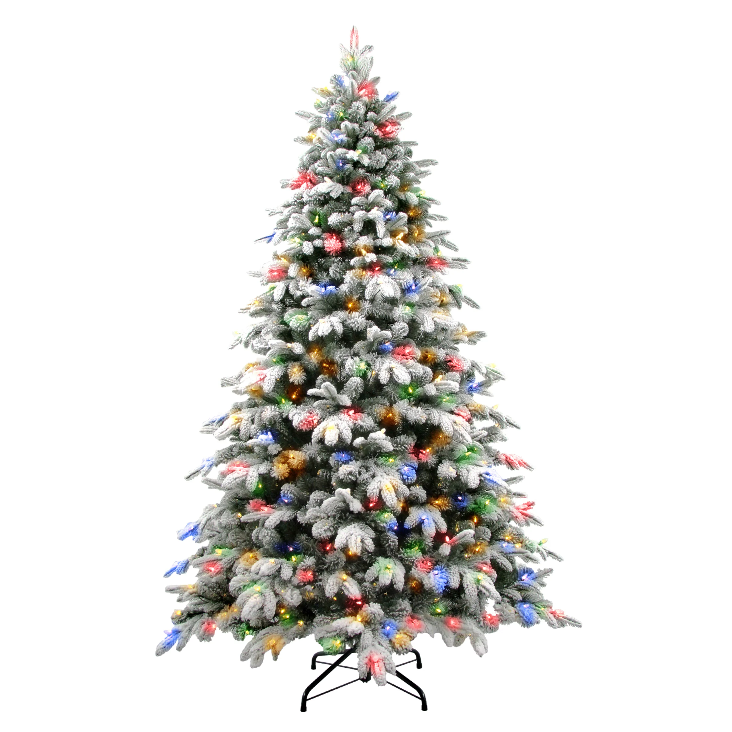 7.5 ft. Pre-Lit Snowy Avalanche Tree with Dual Color LED Lights - Image 2