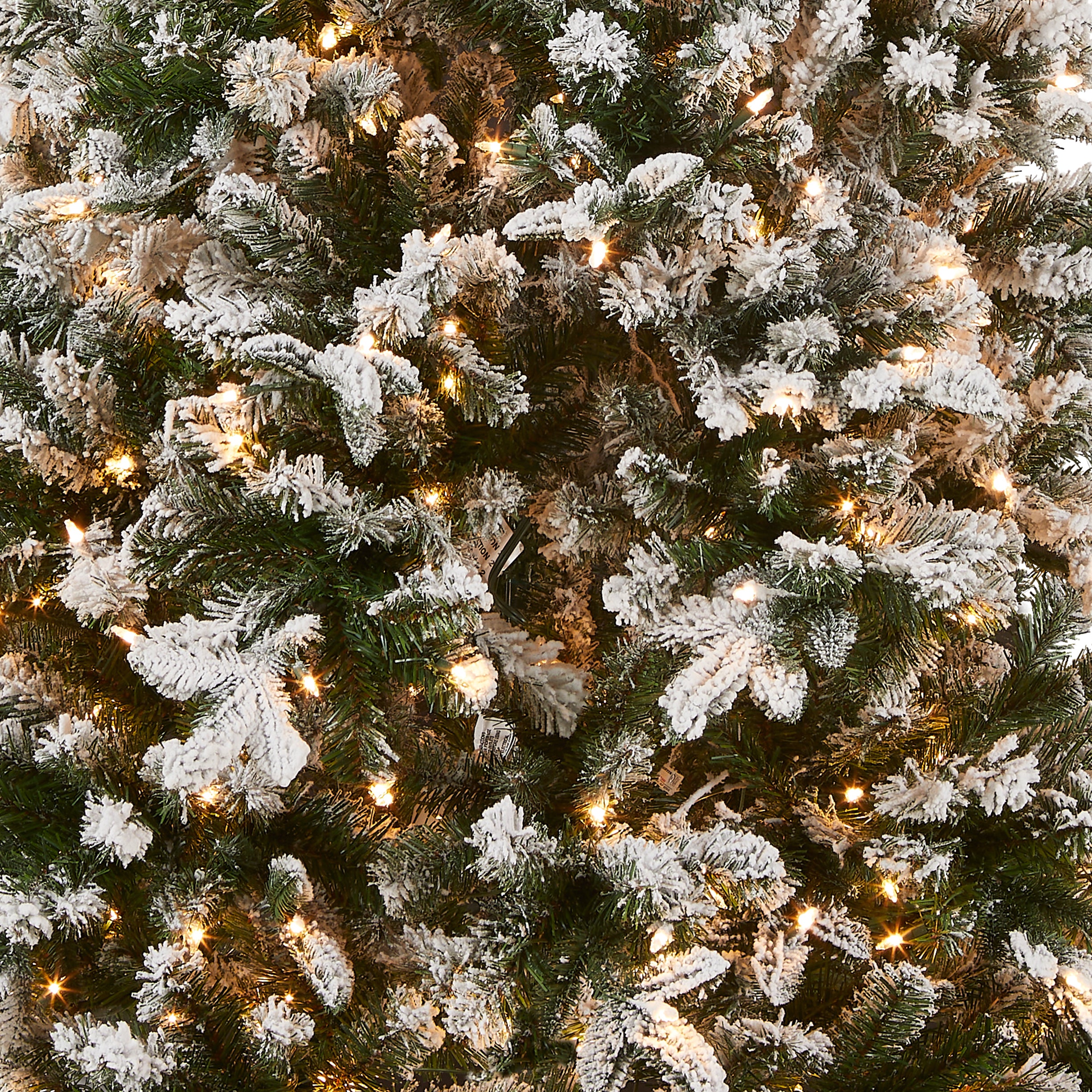 7.5 ft. Pre-Lit Snowy Everest Fir Medium Tree with Clear Lights, Plug-In - Image 3