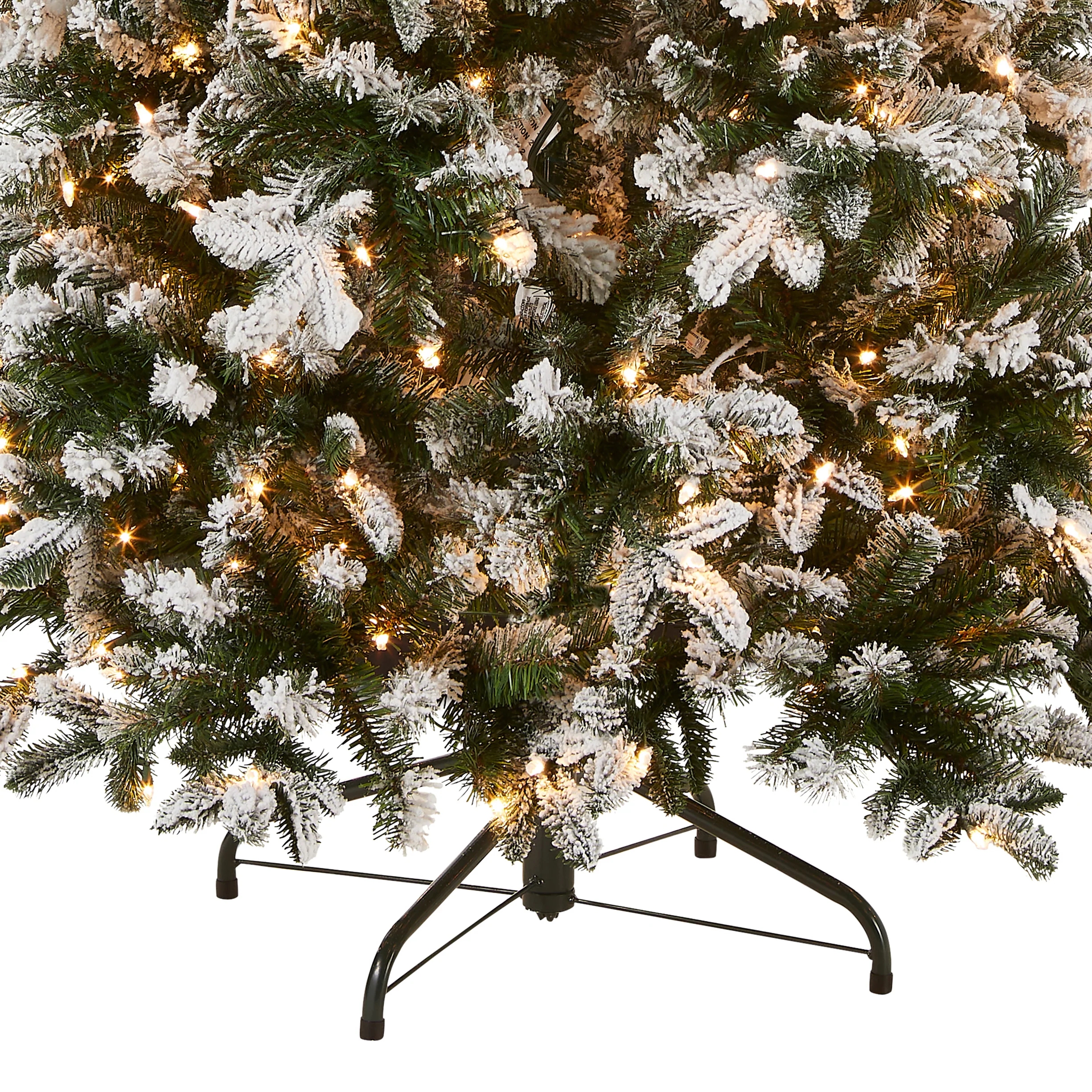 7.5 ft. Pre-Lit Snowy Everest Fir Medium Tree with Clear Lights, Plug-In - Image 4
