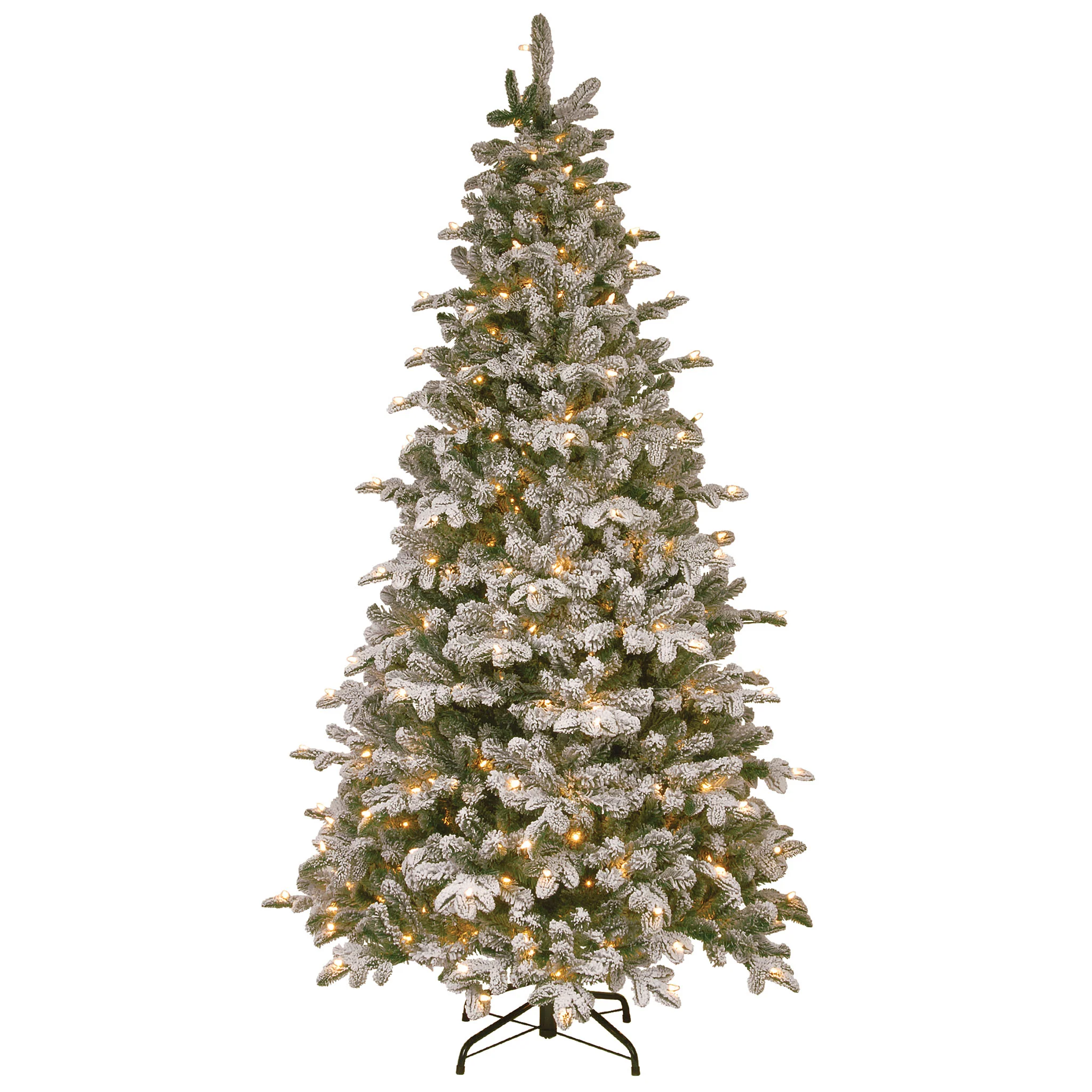 7.5 ft. Pre-Lit Snowy Everest Fir Medium Tree with Clear Lights, Plug-In - Image 7