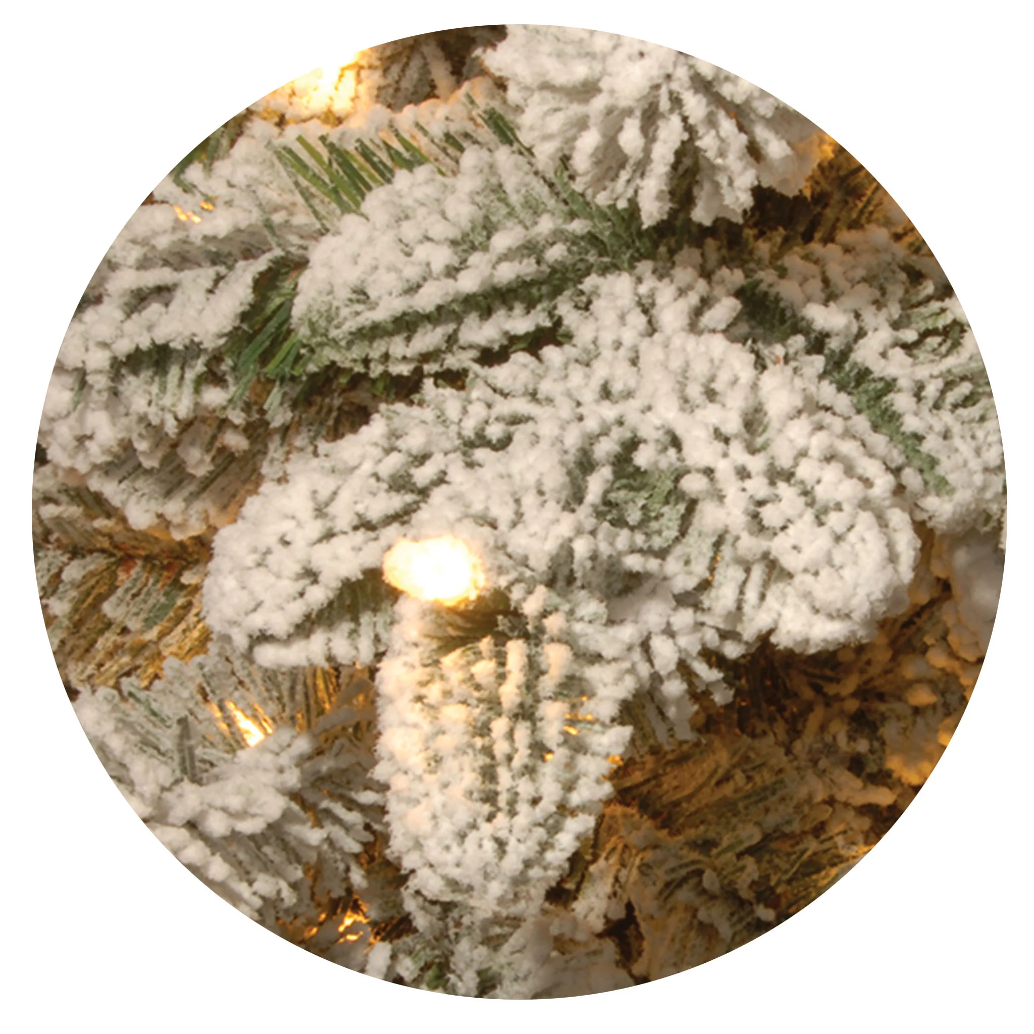 7.5 ft. Pre-Lit Snowy Everest Fir Medium Tree with Clear Lights, Plug-In - Image 8
