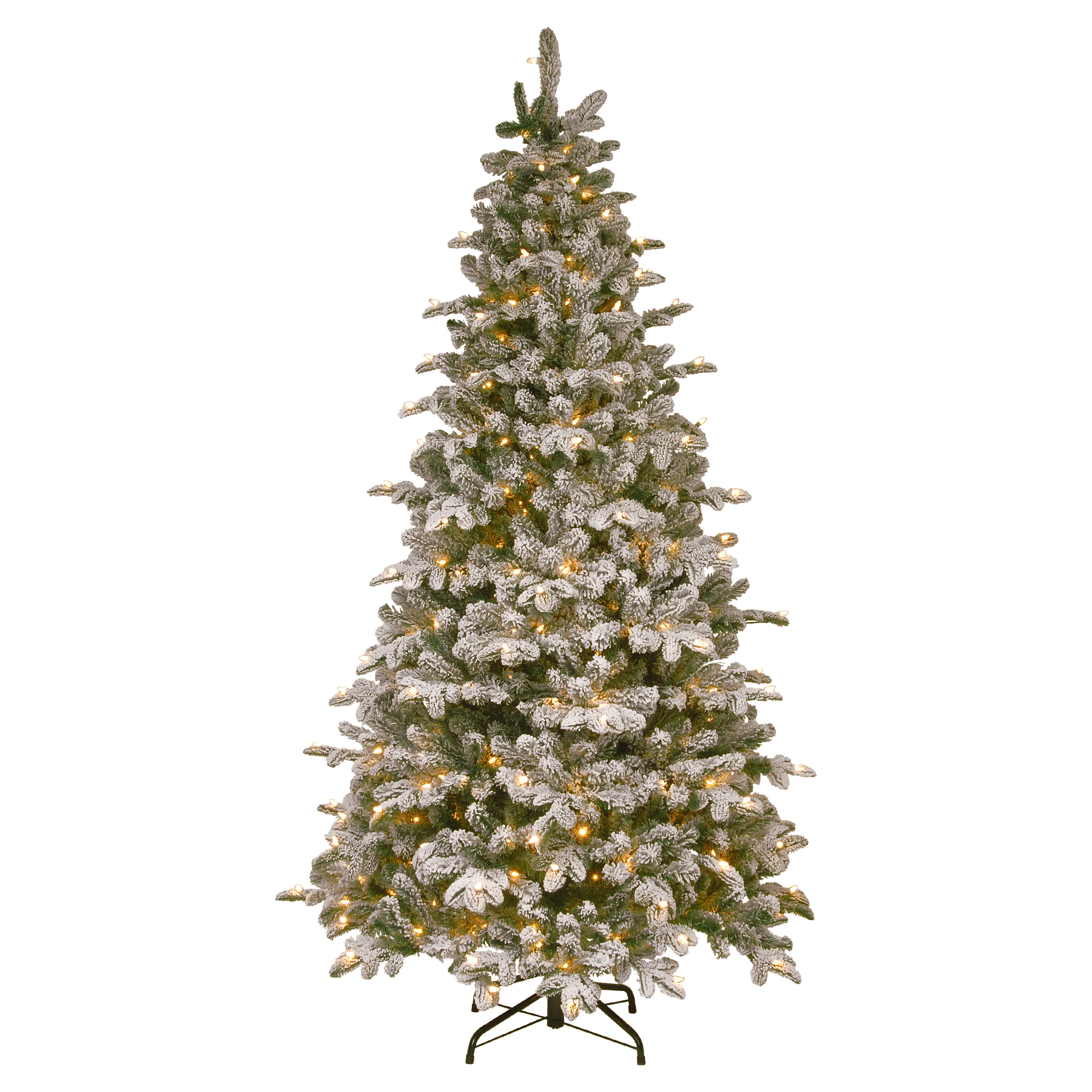 7.5 ft. Pre-Lit Snowy Everest Fir Medium Tree with PowerConnect Clear Lights