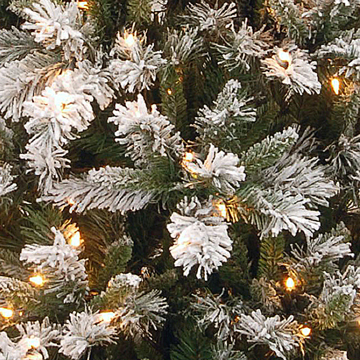 7.5 ft. Pre-Lit Snowy Mountain Pine Slim Tree with Clear Lights, Plug-In - Image 3