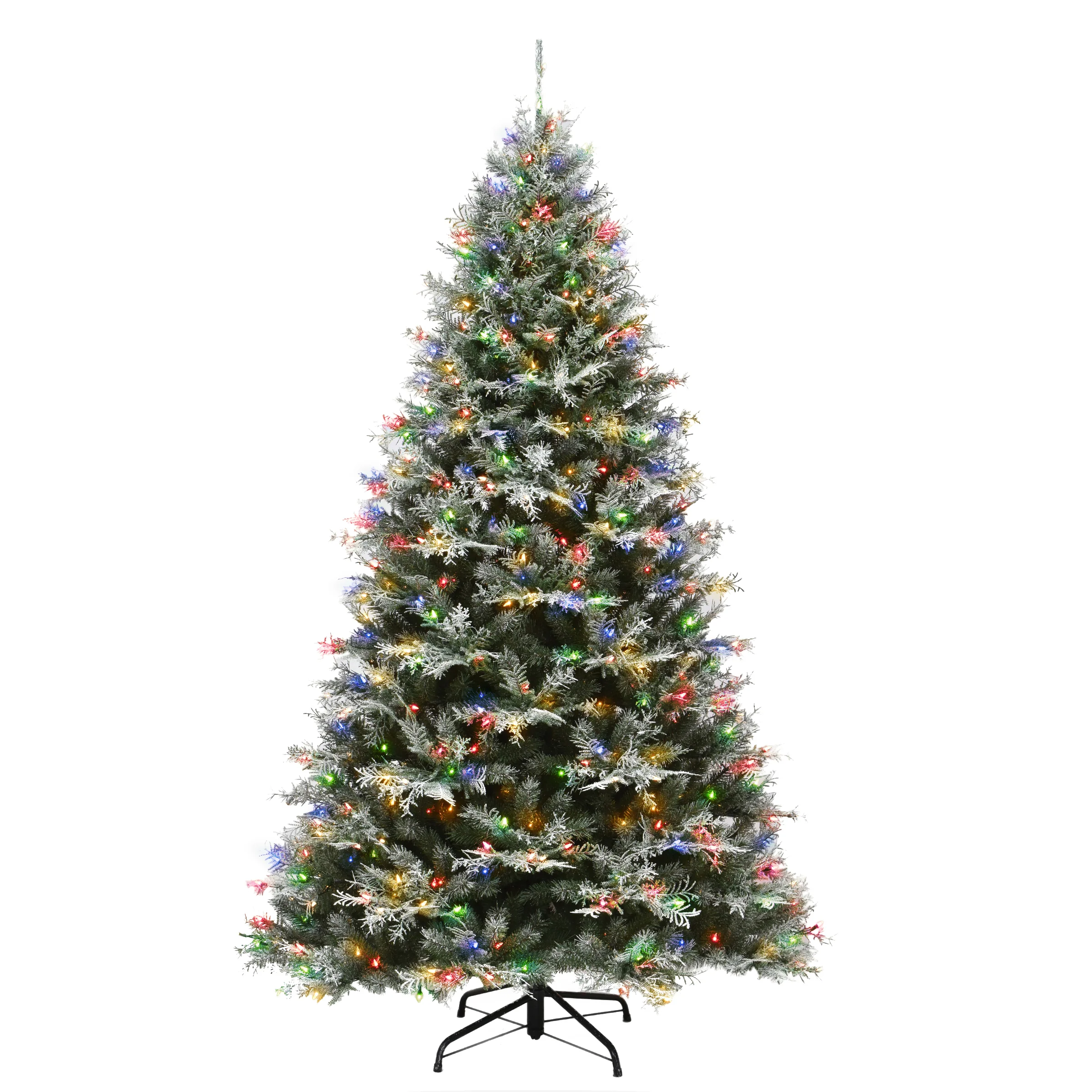 7.5 ft. Pre-Lit Snowy Stonington Fir Tree with Dual Color LED Lights - Image 3