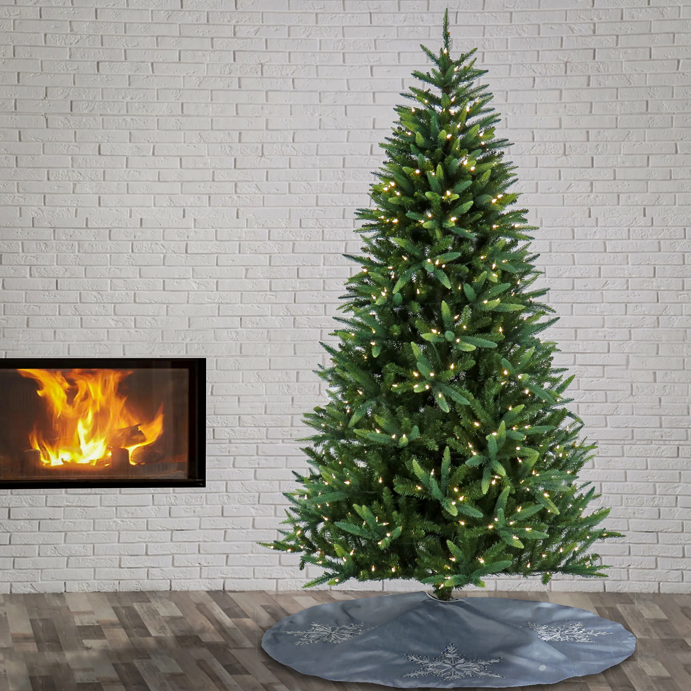 7.5 ft. Pre-Lit Spada Pine Tree with LED Lights, Plug-In - Image 2