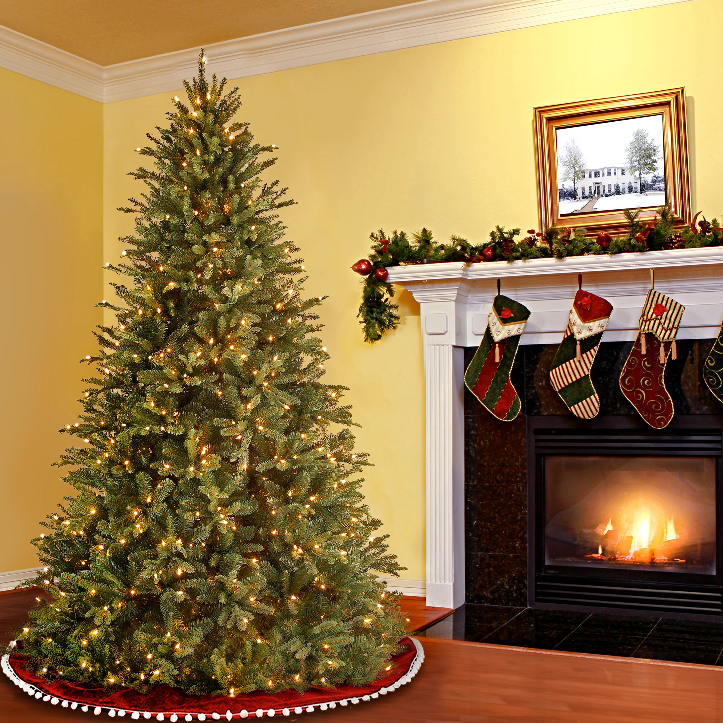 7.5 ft. Pre-Lit Tiffany Fir Tree with Clear Lights - Image 2