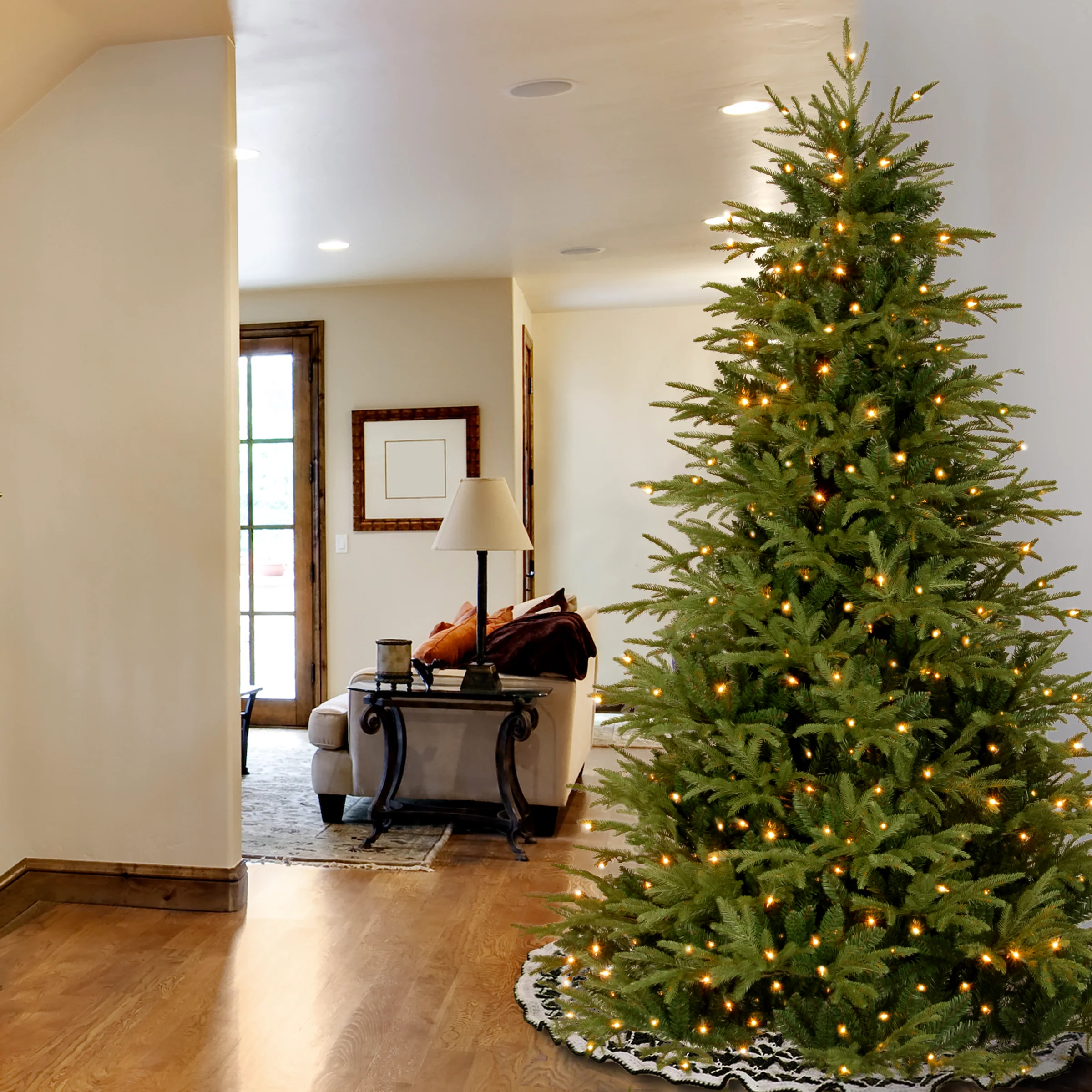 7.5 ft. Pre-Lit Victoria Fir Tree with Clear Lights - Image 2