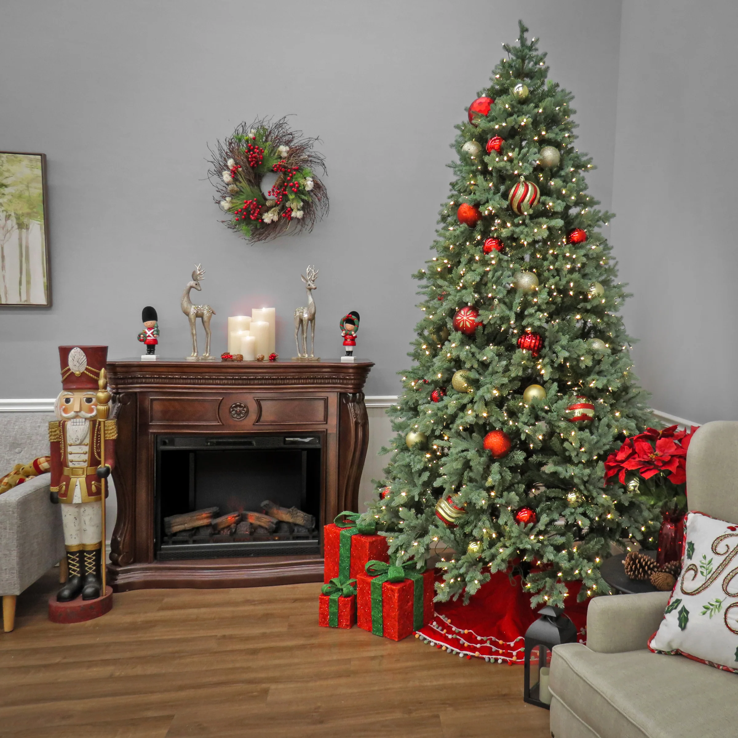 7.5 ft. Pre-Lit Wellesley Fir Tree with PowerConnect Dual Color LED Lights - Image 5