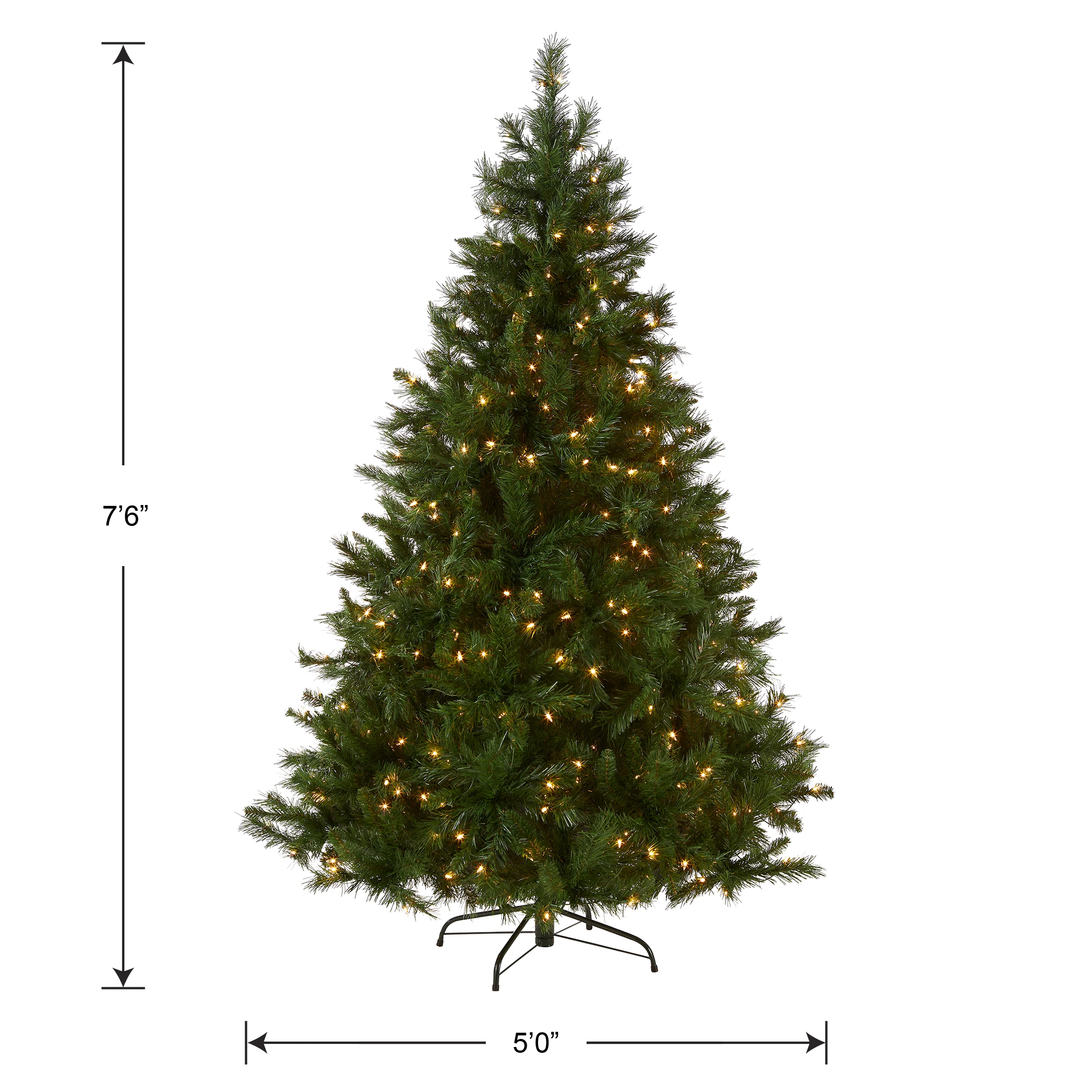 7.5 ft. Pre-Lit Winchester Pine Tree with Clear Lights, Plug-In - Image 5