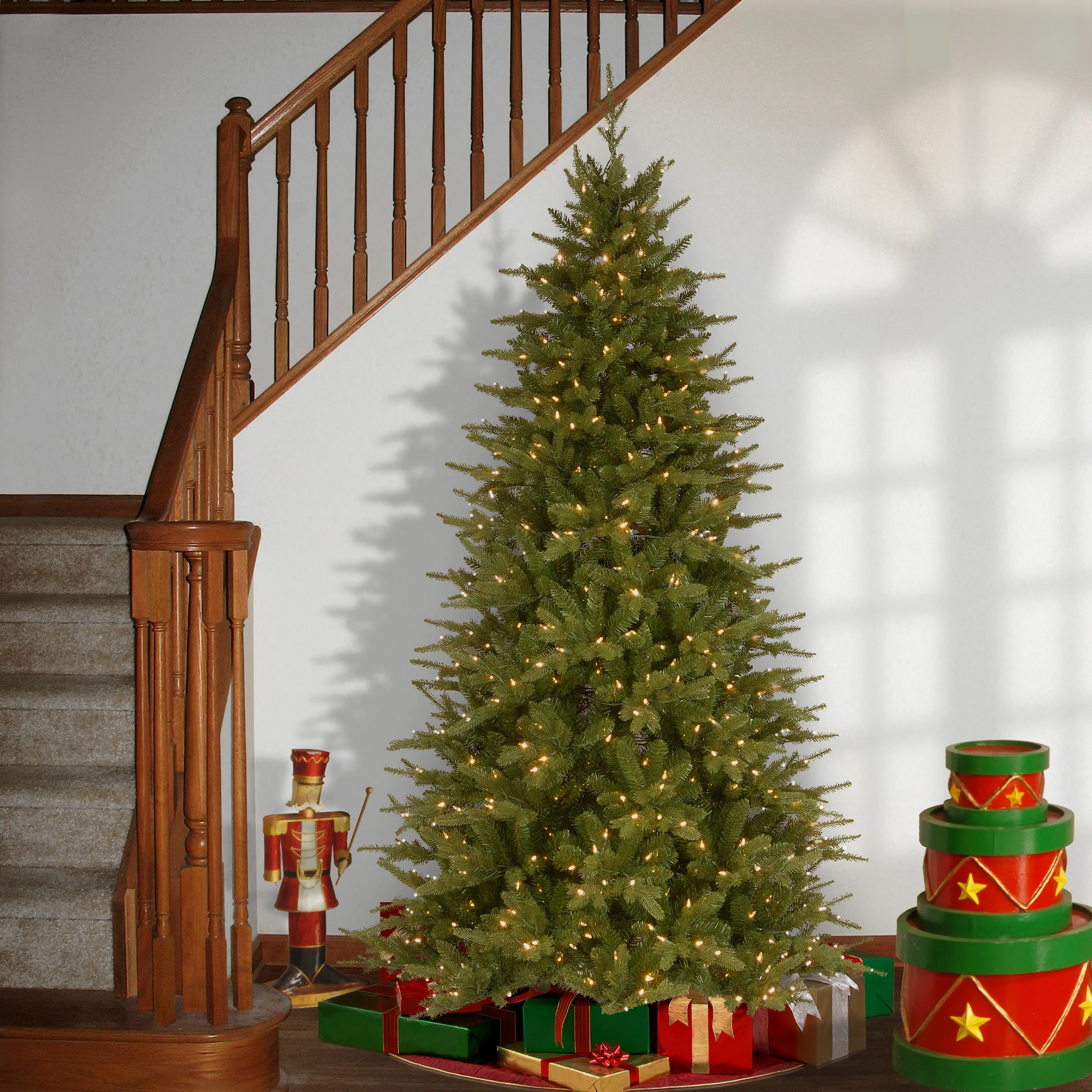 7.5 ft. Saratoga Spruce Slim Tree with Dual Color LED Light - Image 3