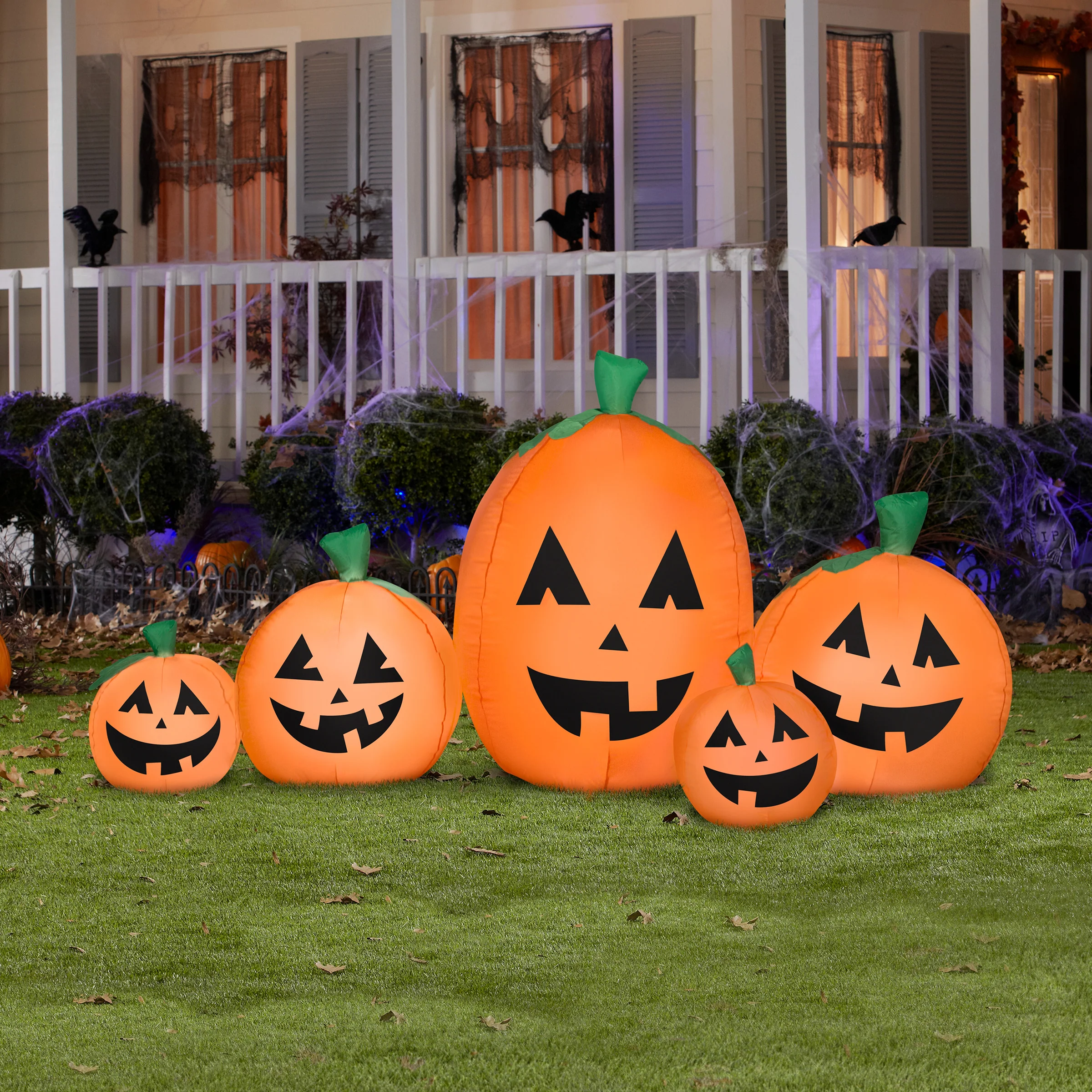 7 ft. Halloween Pumpkin Patch Airblown Inflatable Decoration, Plug-In - Image 2