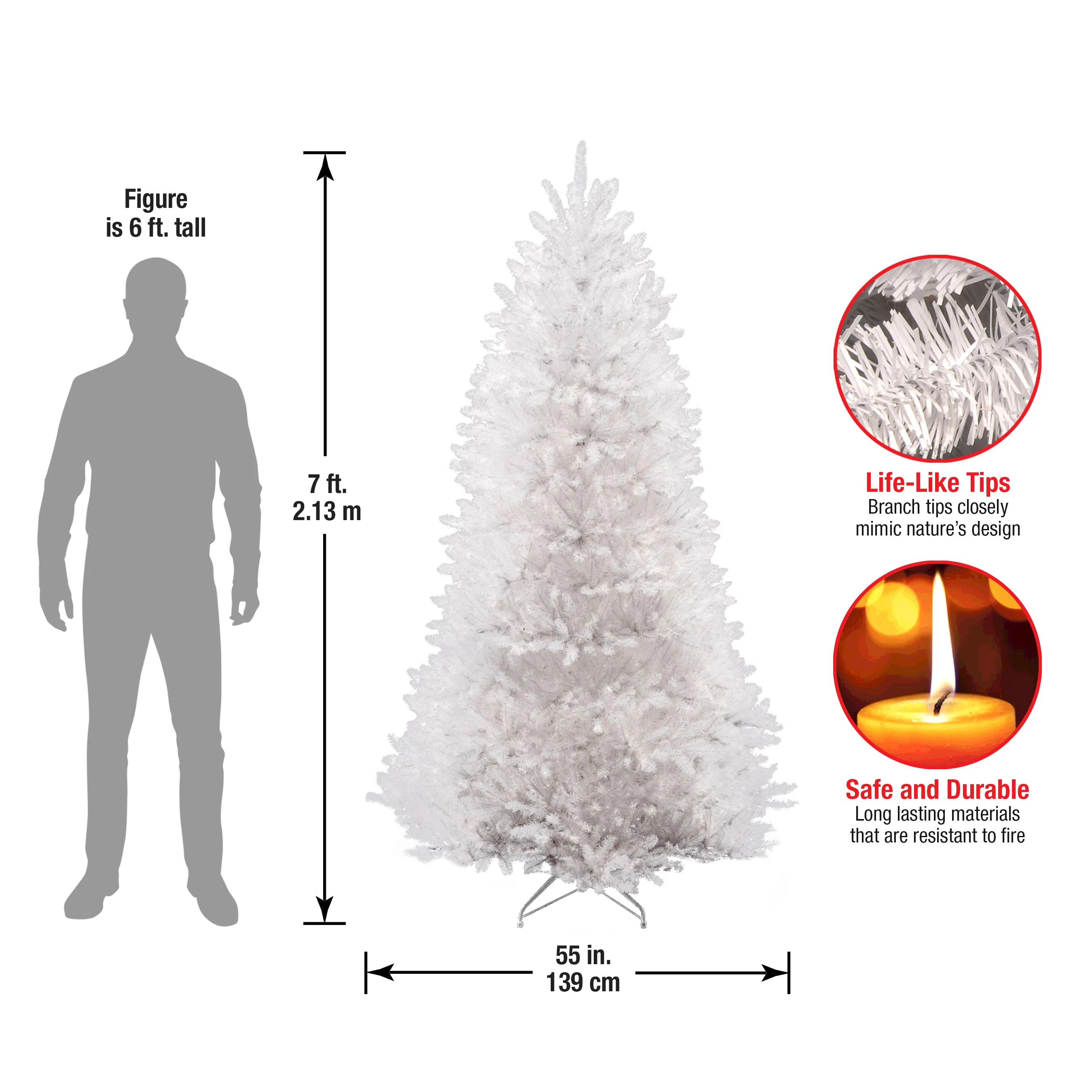 7 ft. Dunhill White Fir Tree - Image 5