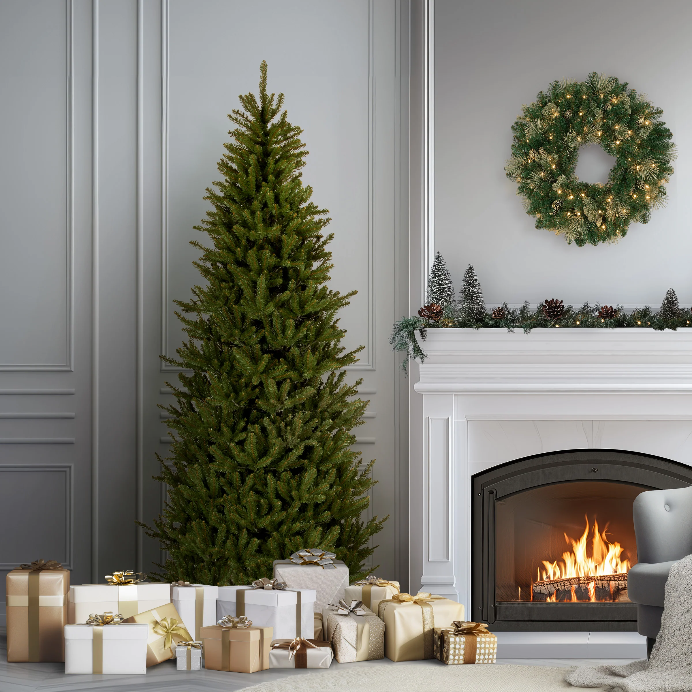 7 ft. Natural Fraser Fir Slim Tree - Image 2