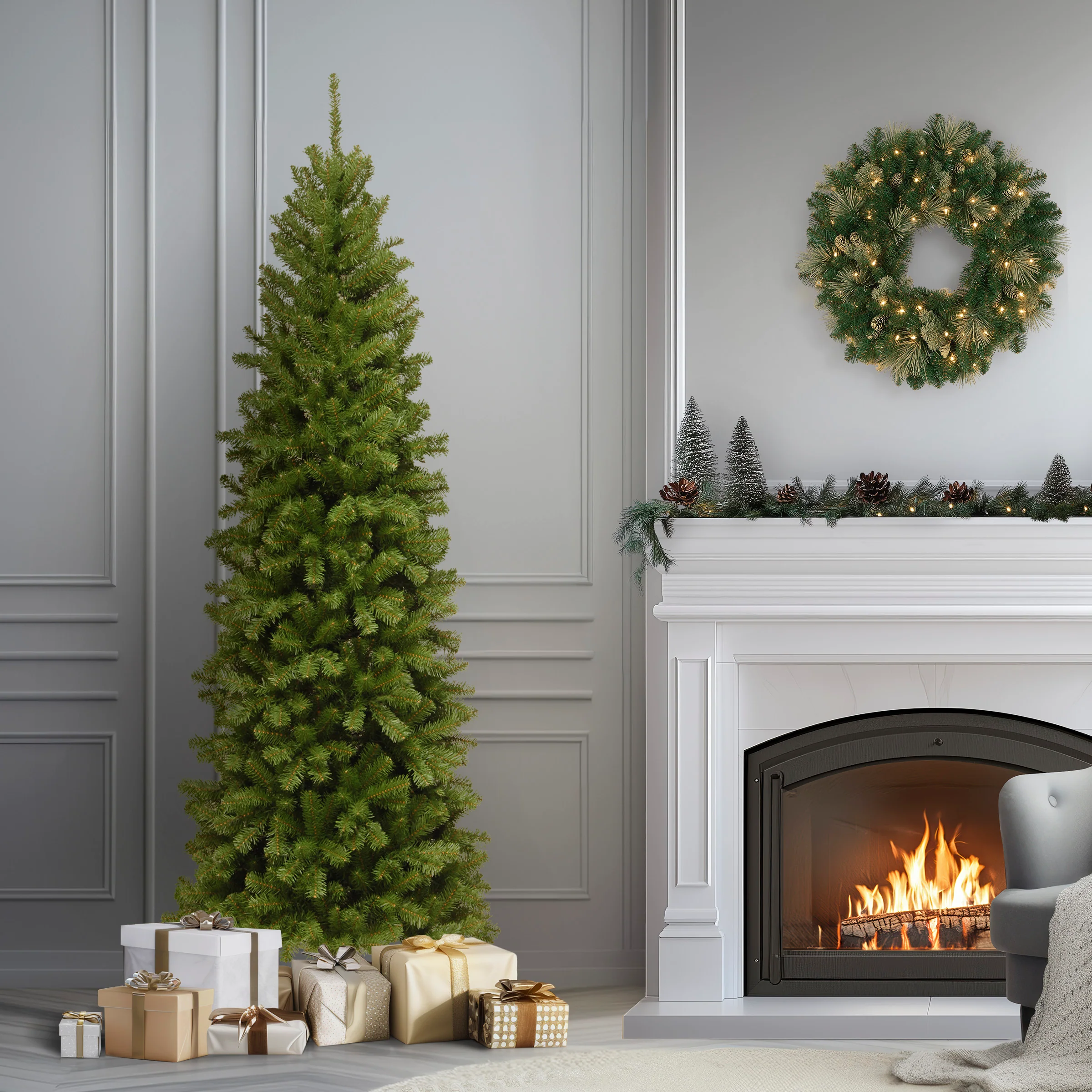 7 ft. North Valley Spruce Pencil Slim Tree - Image 2