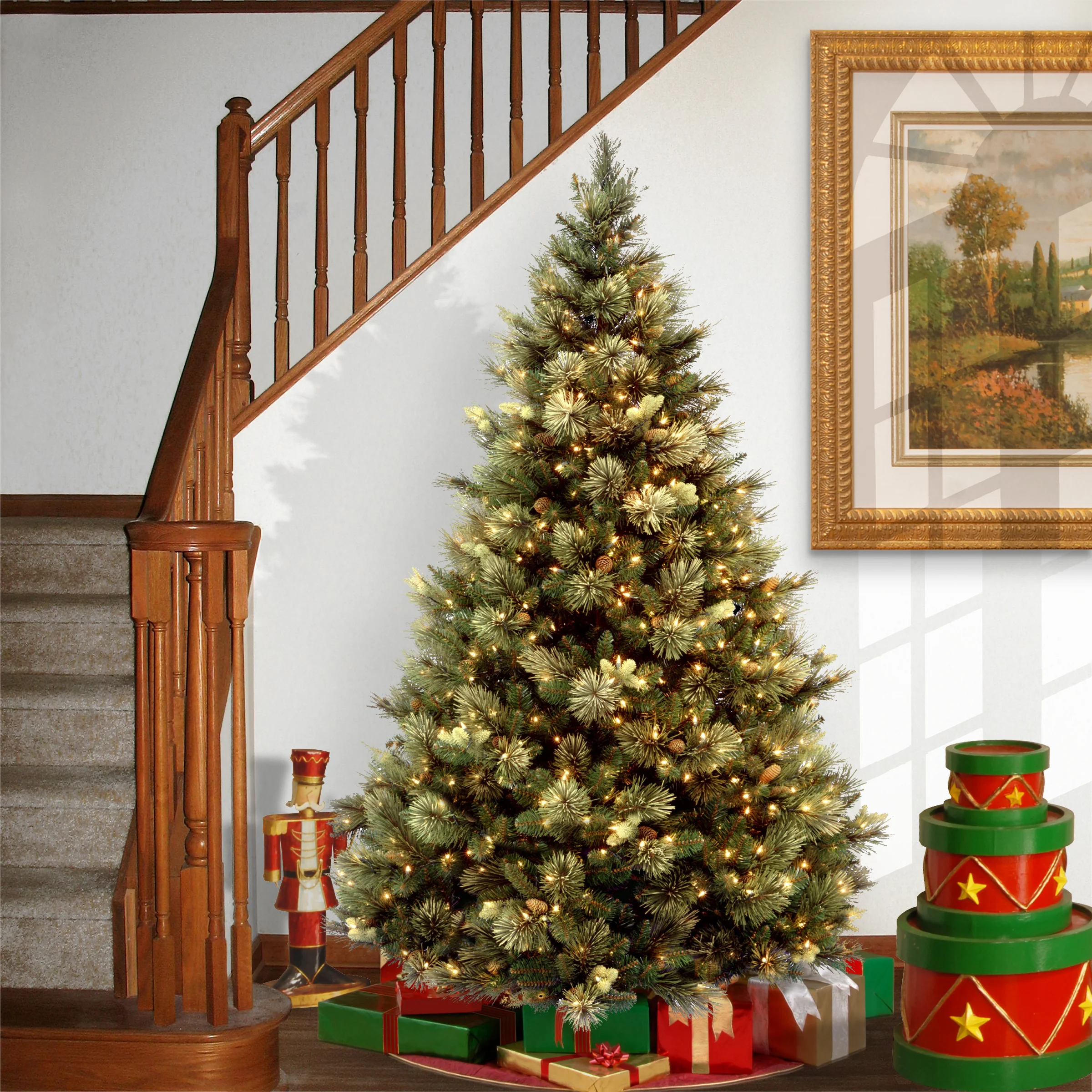 7 ft. Pre-Lit Carolina Pine Tree with Clear Lights, Plug-In - Image 8