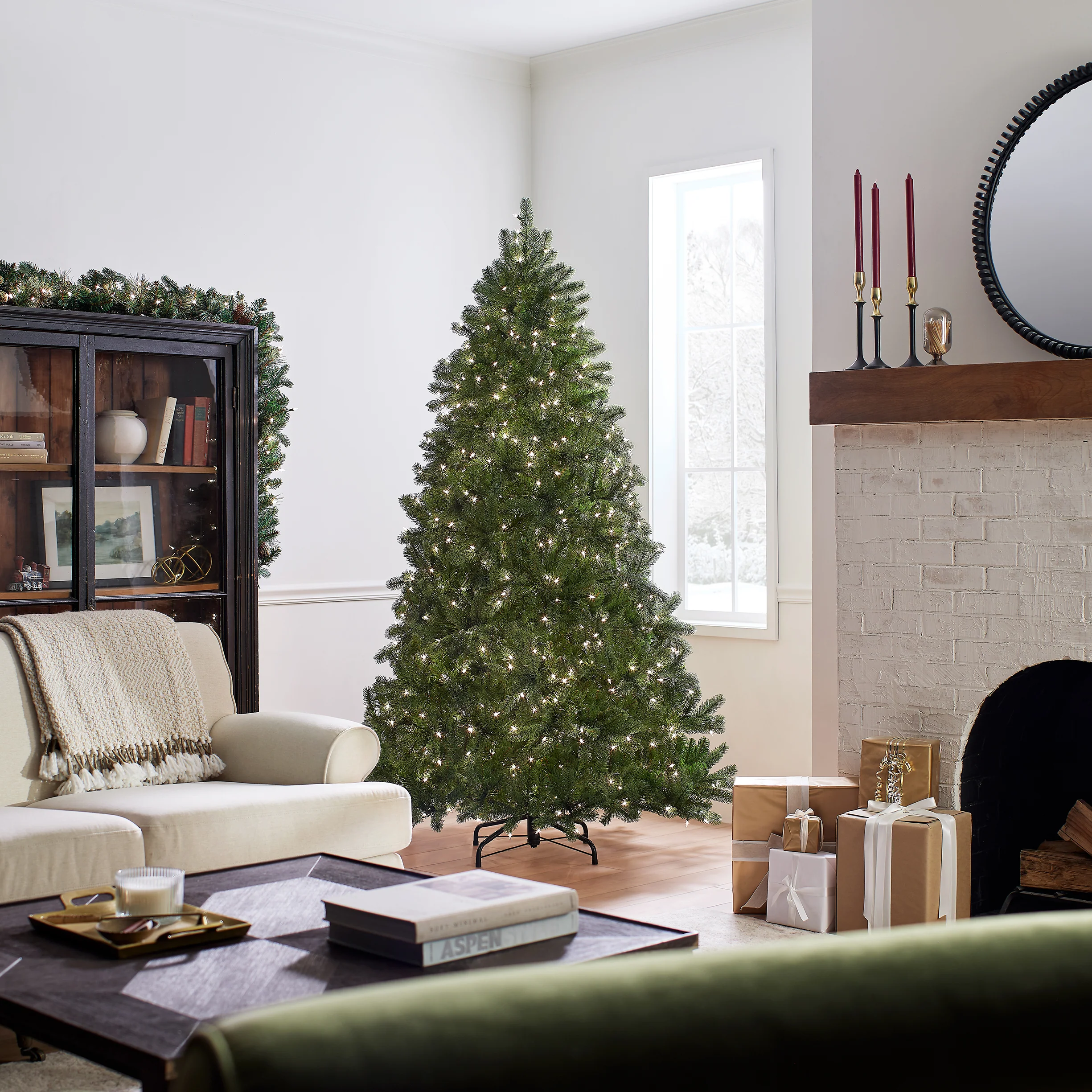 7 ft. Pre-Lit Downswept Douglas Fir Tree with Clear Lights, Plug-In - Image 10