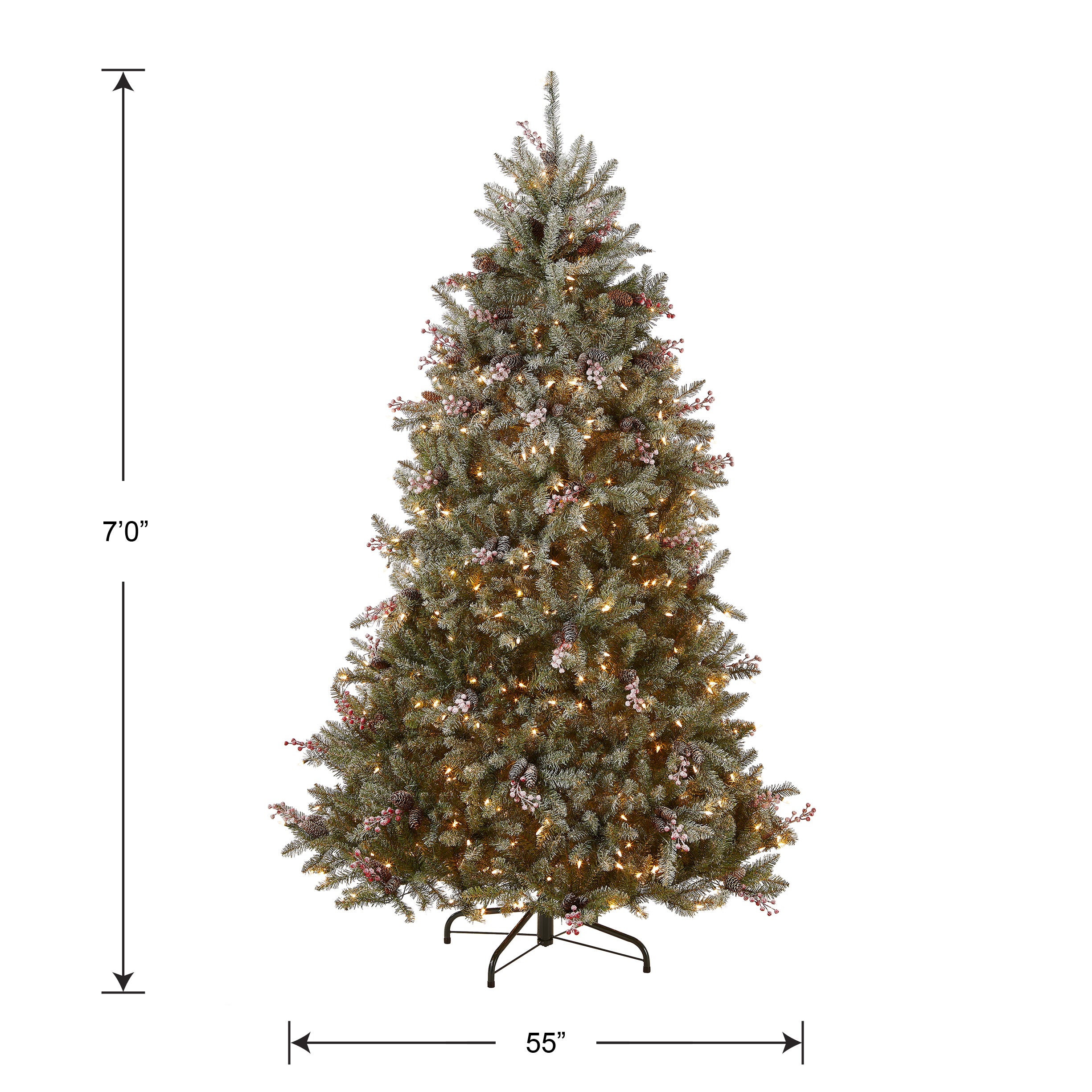 7 ft. Pre-Lit Dunhill Fir Tree with 700 Clear Lights, Plug-In - Image 5