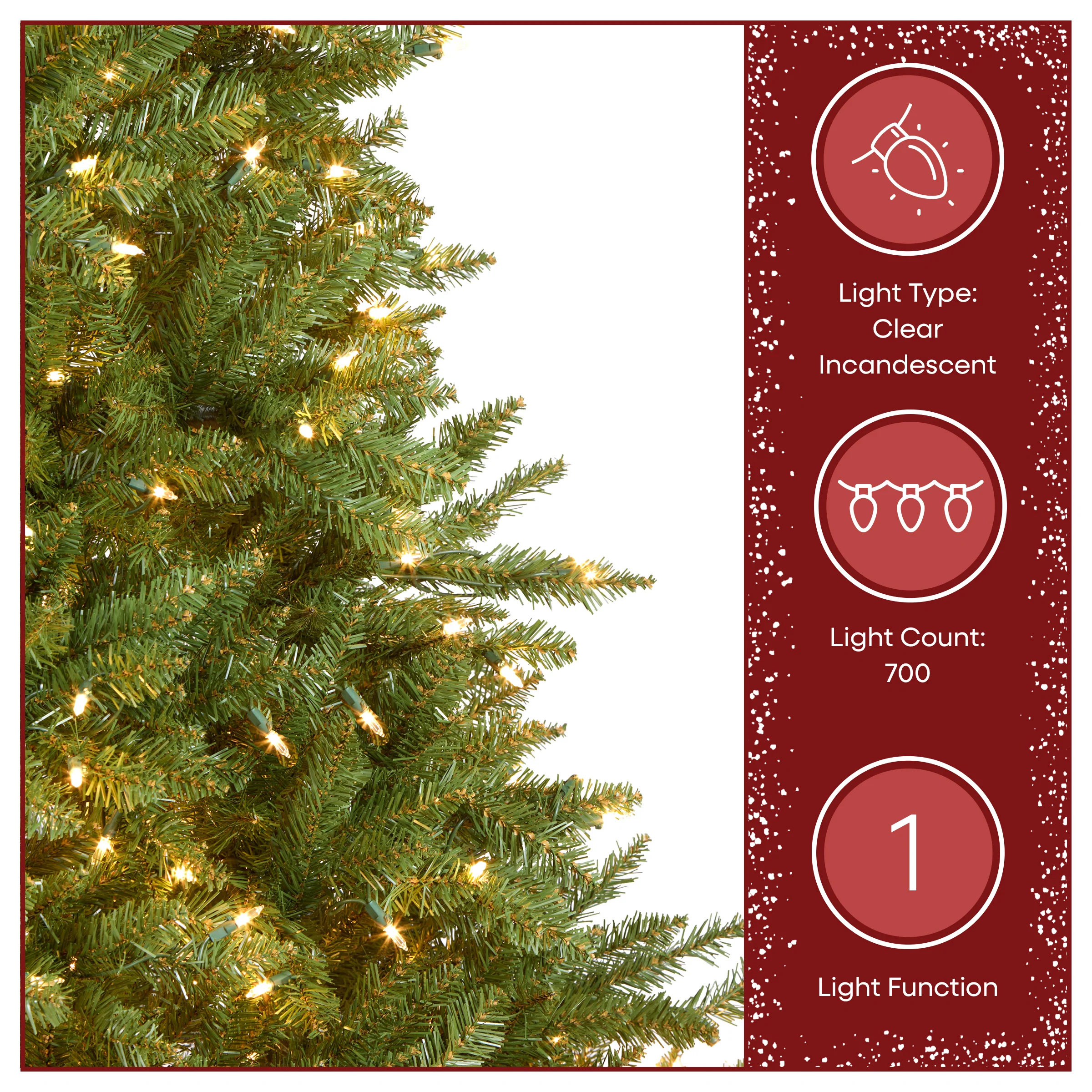 7 ft. Pre-Lit Dunhill Fir Tree with PowerConnect Clear Lights, Plug-In - Image 6