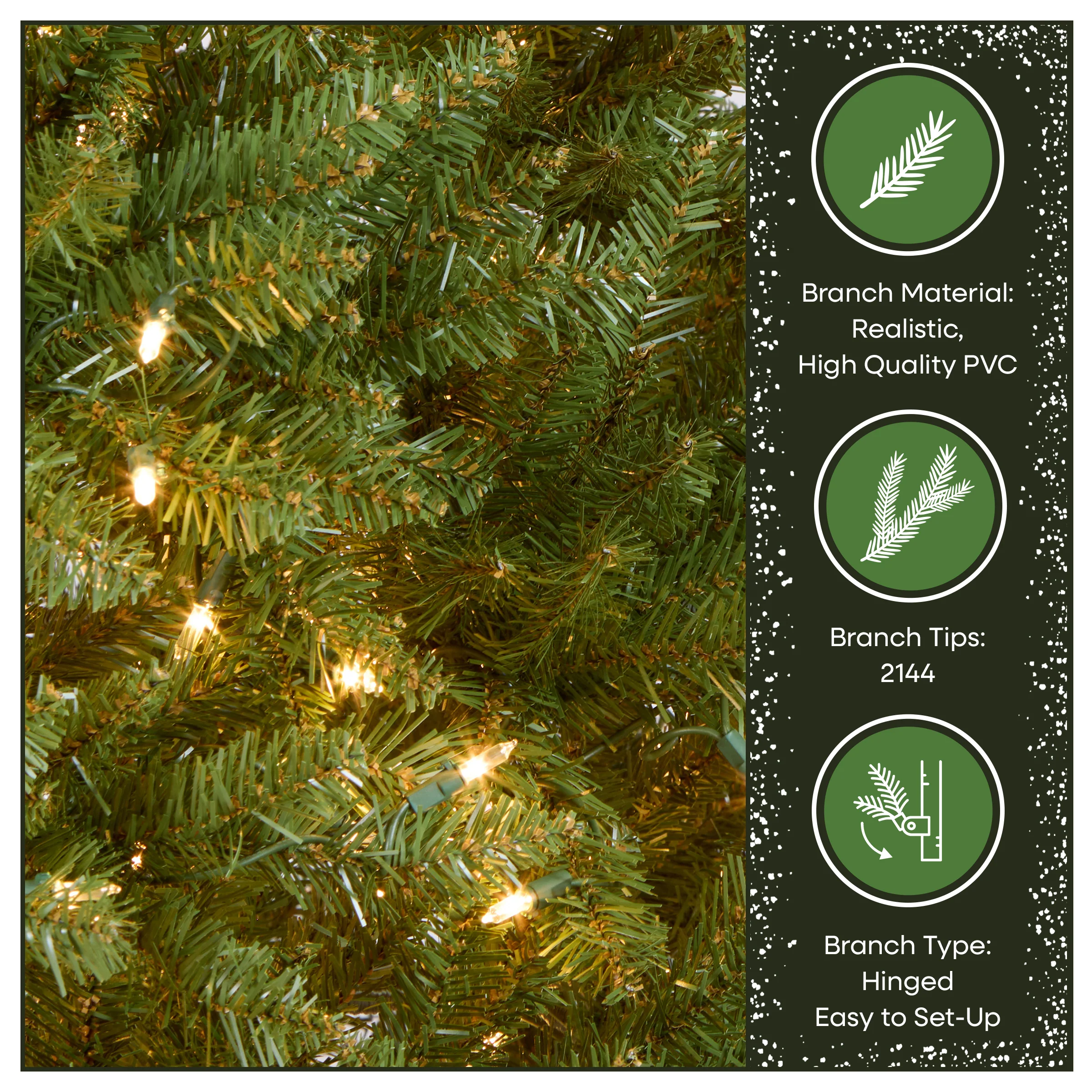 7 ft. Pre-Lit Dunhill Fir Tree with PowerConnect Clear Lights, Plug-In - Image 7