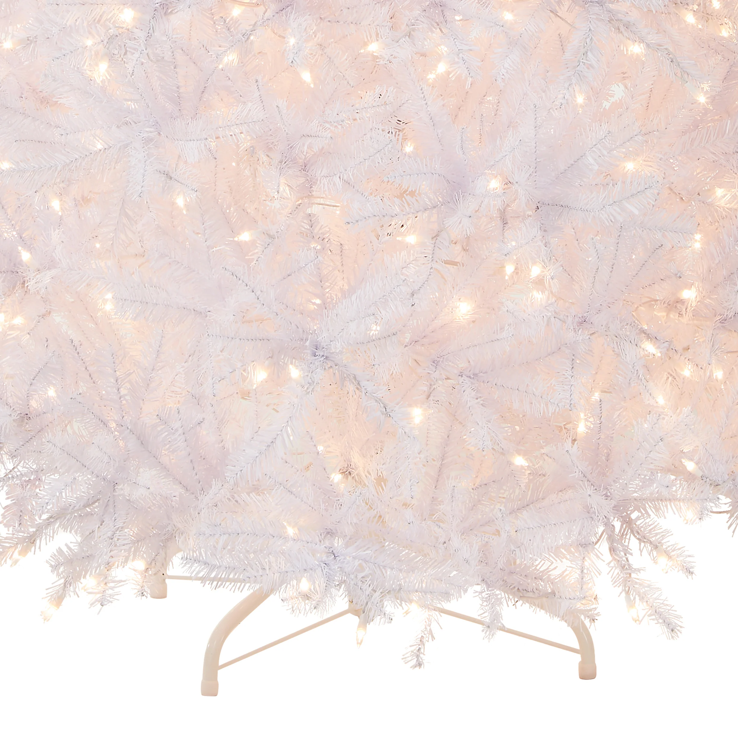 7 ft. Pre-Lit Dunhill Fir White Tree with Clear Lights, Plug-In - Image 5