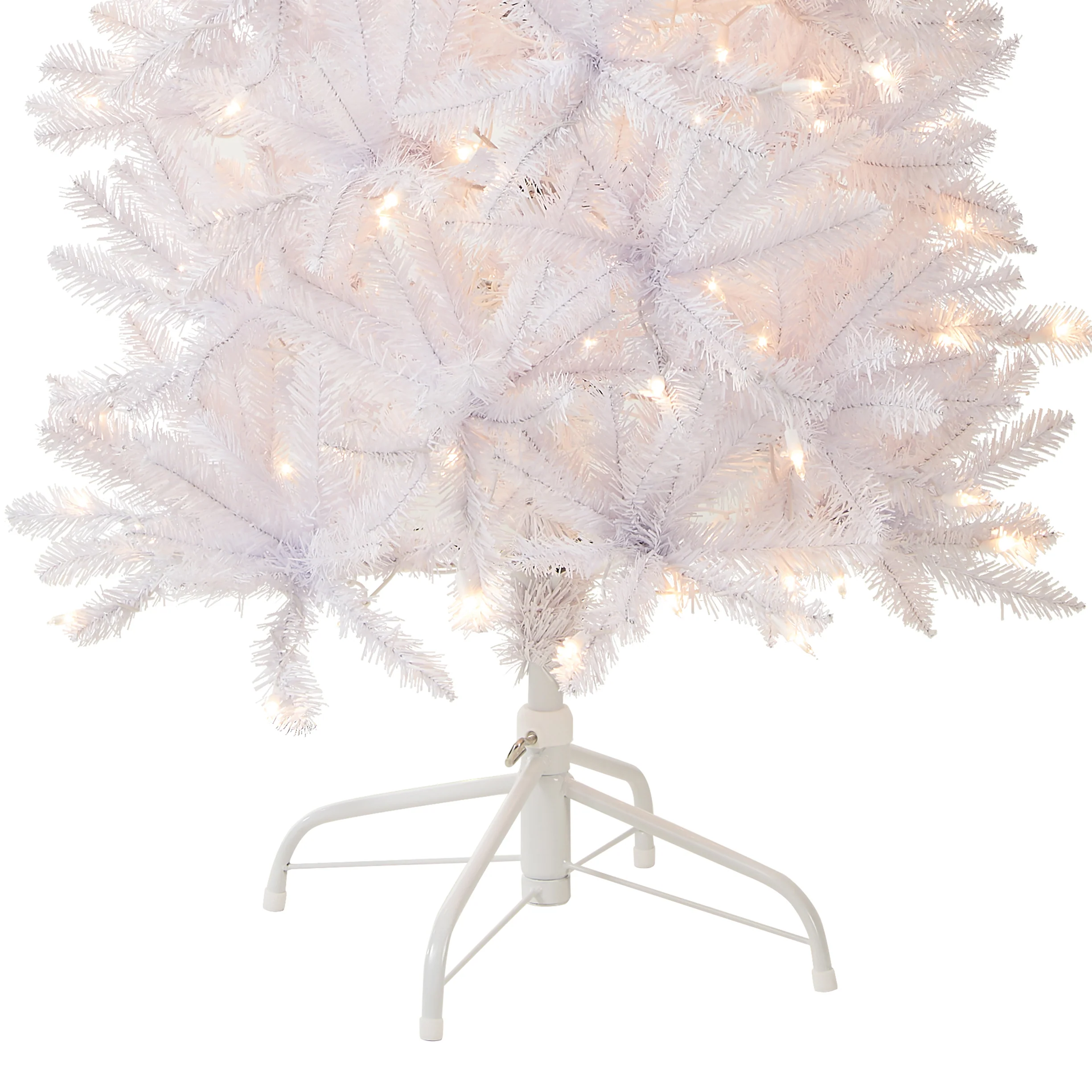 7 ft. Pre-Lit Kingswood Fir White Pencil Tree with Clear Lights, Plug-In - Image 4