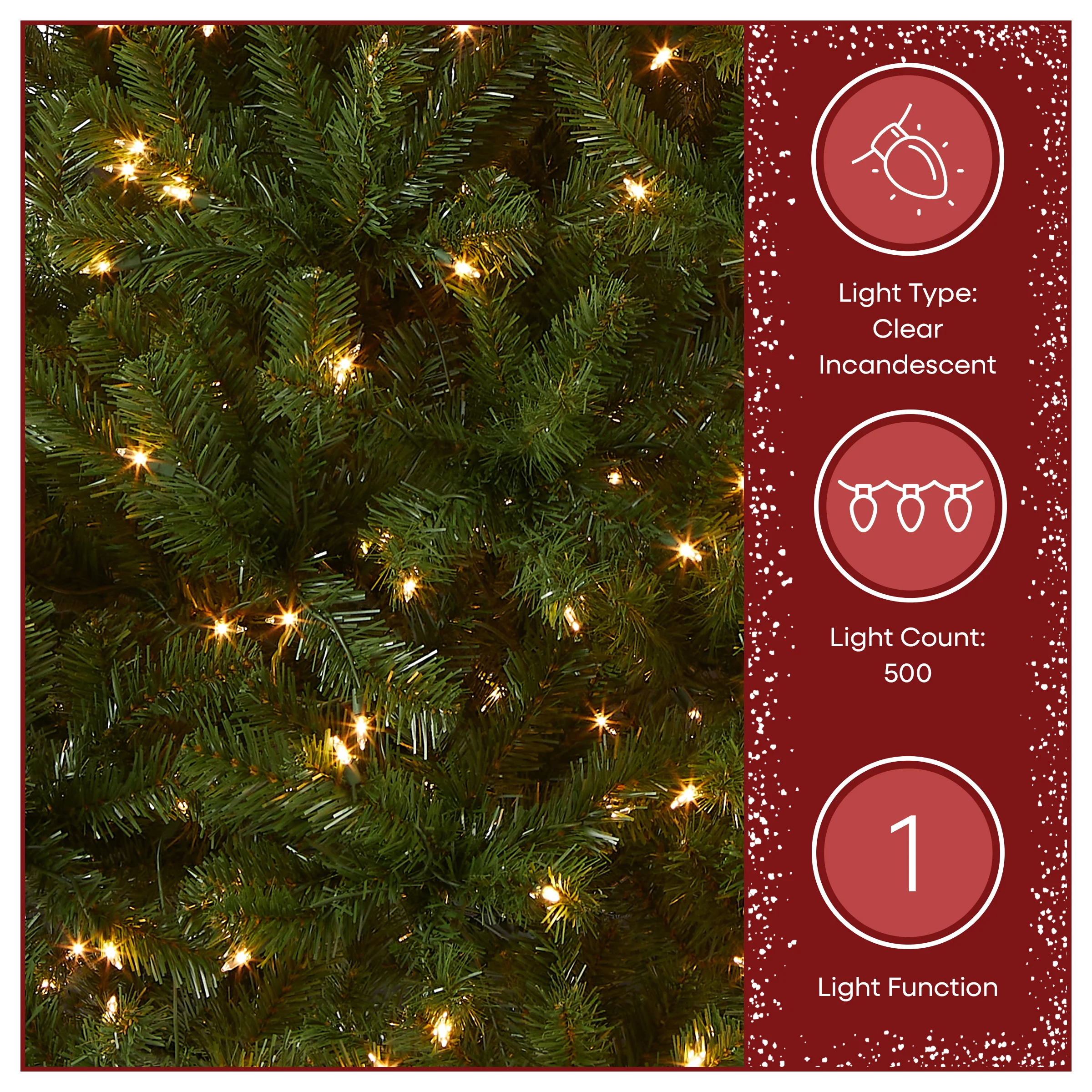 7 ft. Pre-Lit North Valley Spruce Tree with 500 Clear Lights, Plug-In - Image 5
