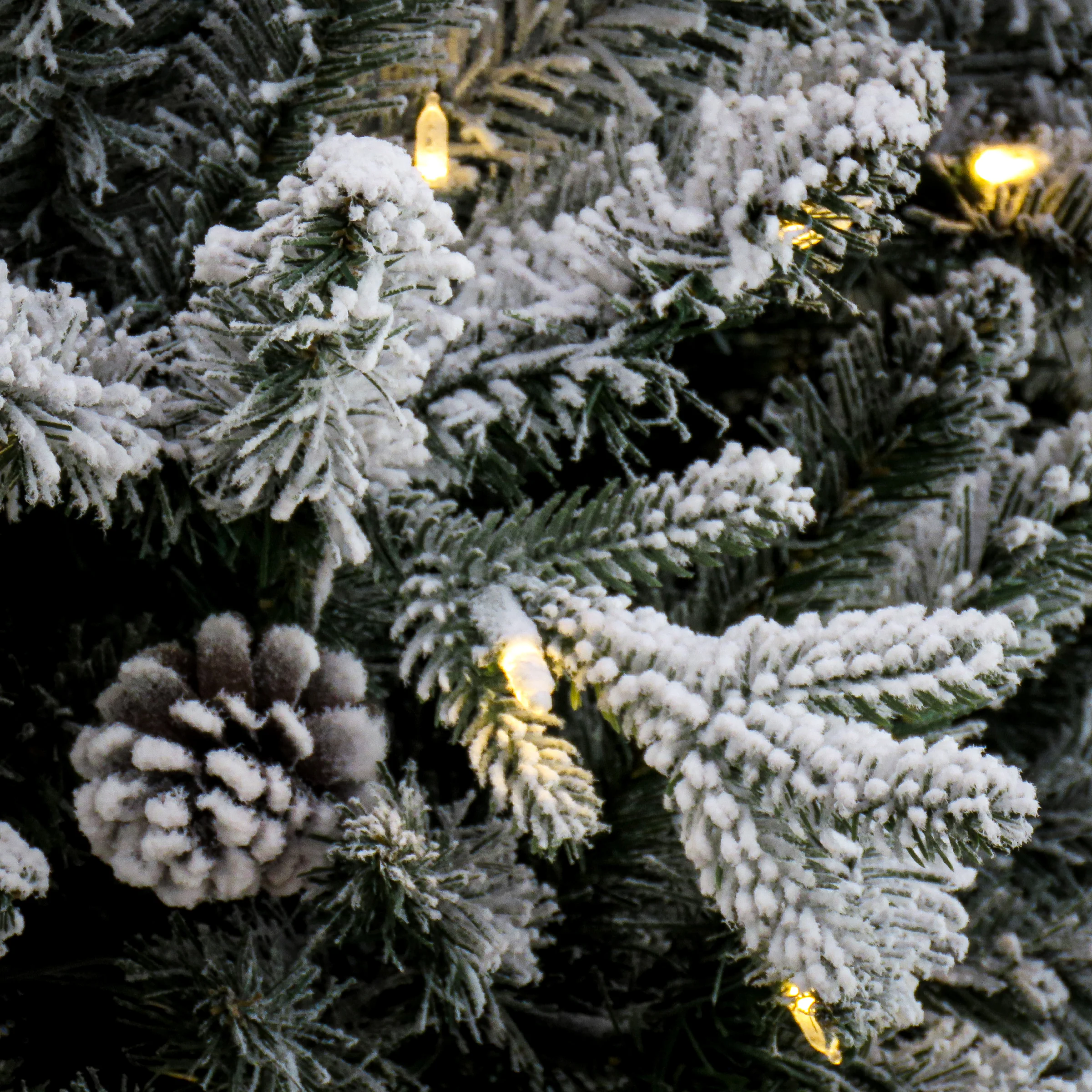 7 ft. Pre-Lit Snowy Calton Pine Tree with LED Lights, Plug-In - Image 3