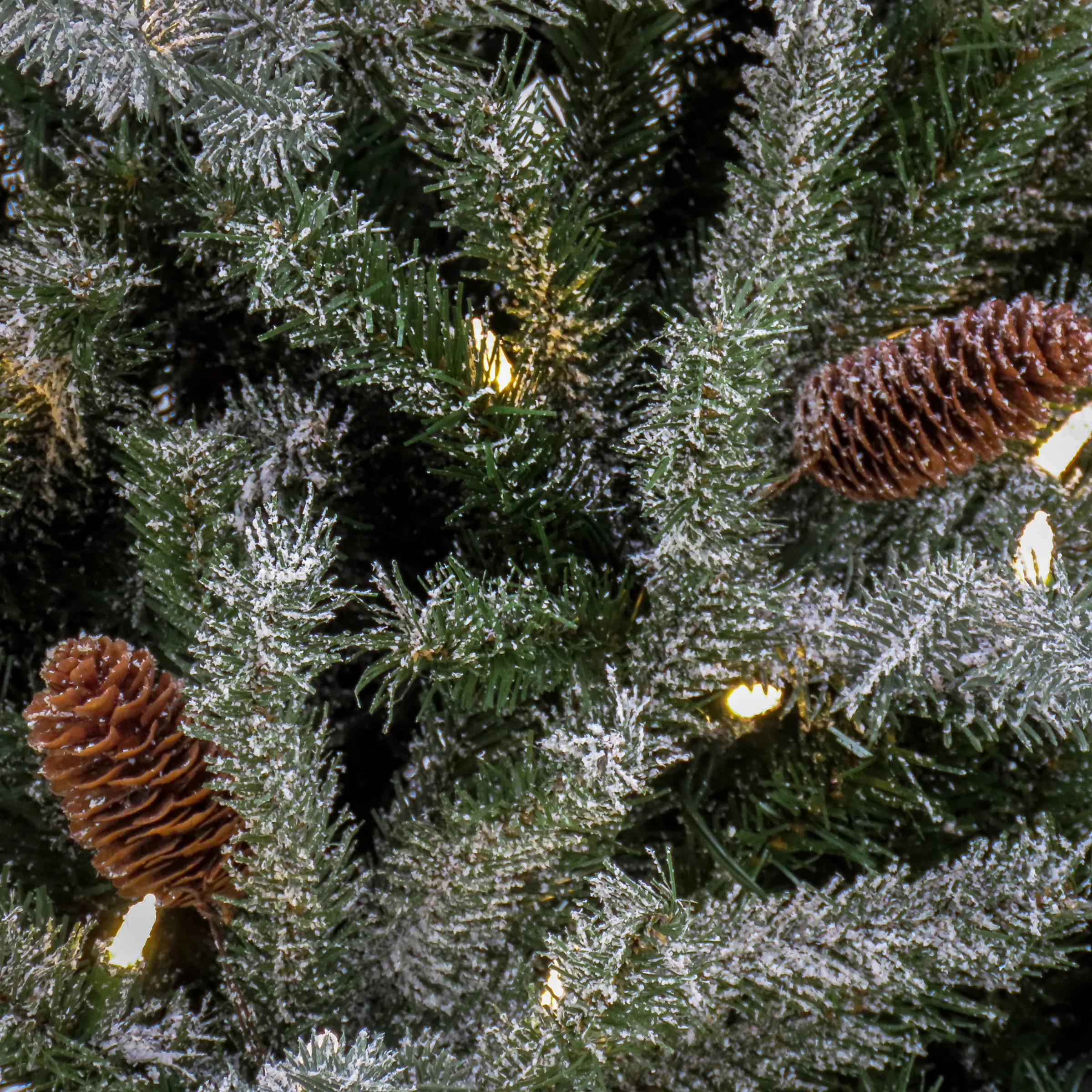 7 ft. Pre-Lit Snowy Olallie Pine Tree with LED Lights, Plug-In - Image 3