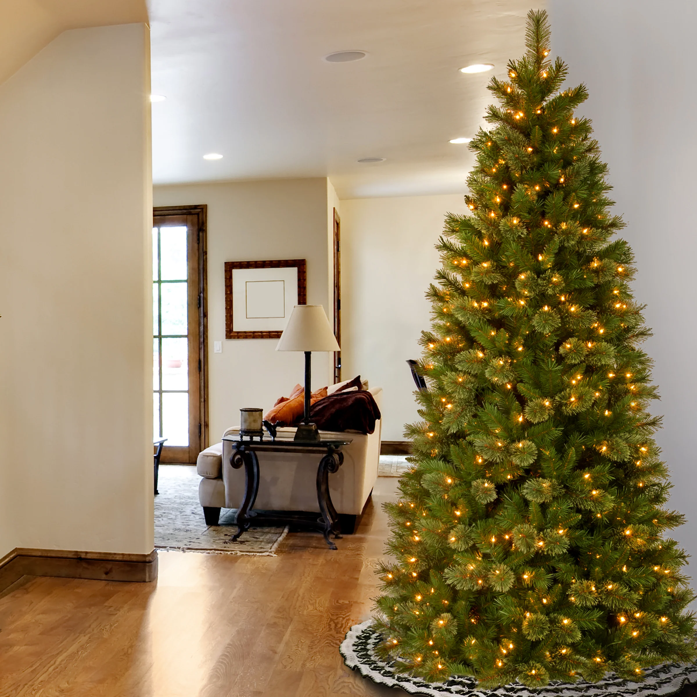 7 ft. Pre-Lit Tacoma Pine Slim Tree with Clear Lights - Image 2