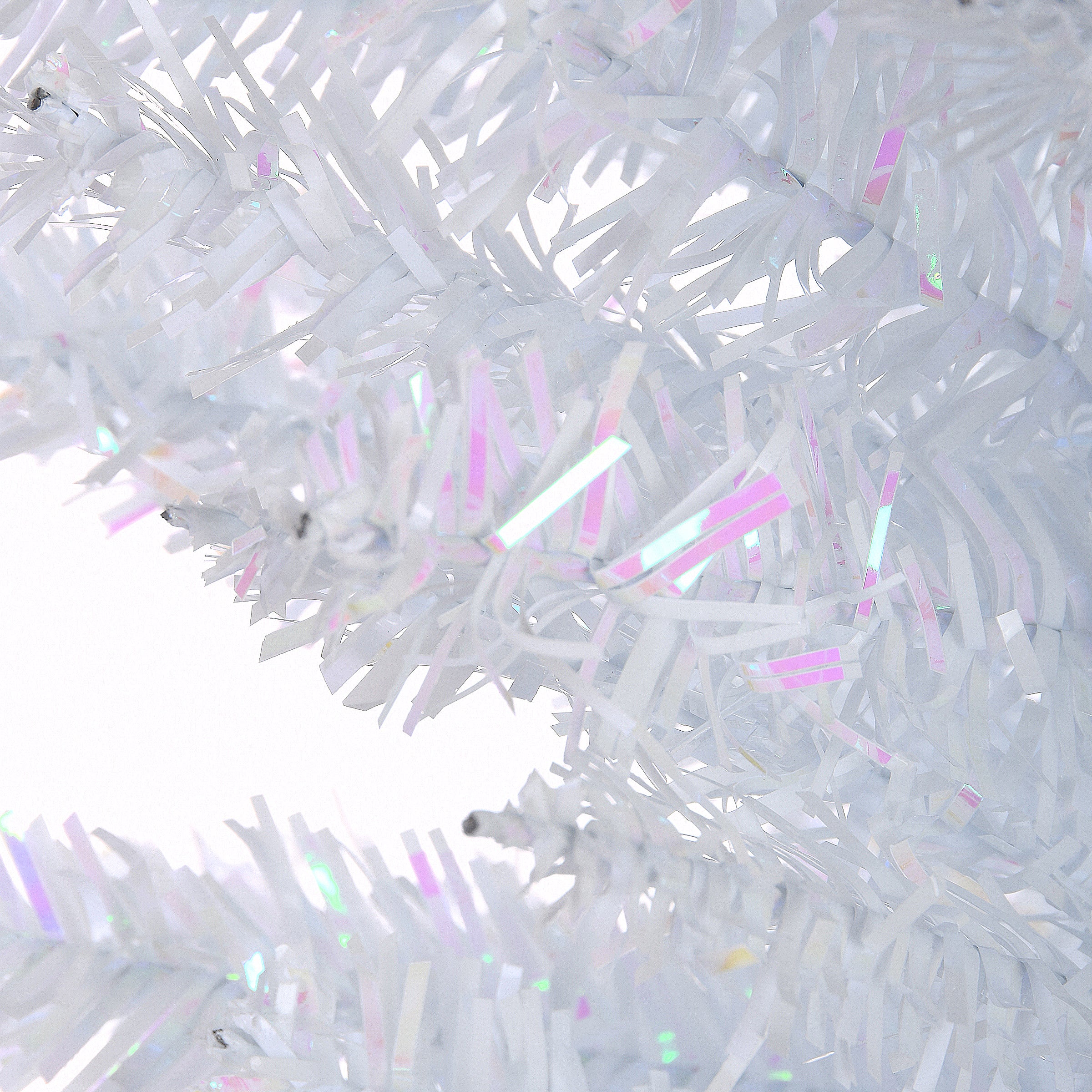7 ft. Tinsel Collection White Iridescent Tree - Image 3