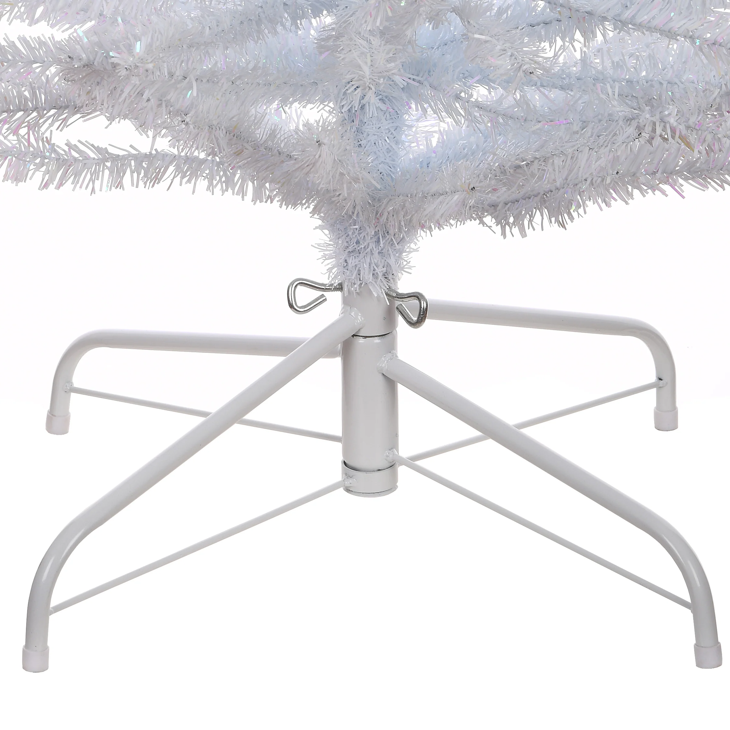 7 ft. Tinsel Collection White Iridescent Tree - Image 4