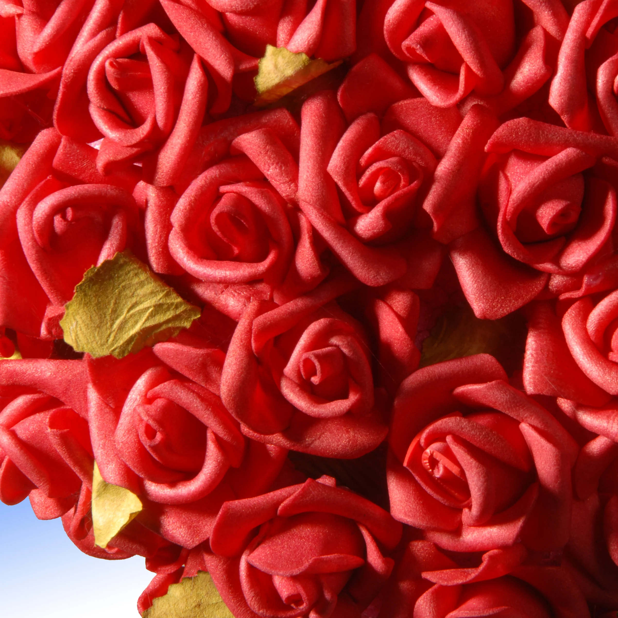 7 in. Floral Red Roses Heart - Image 3