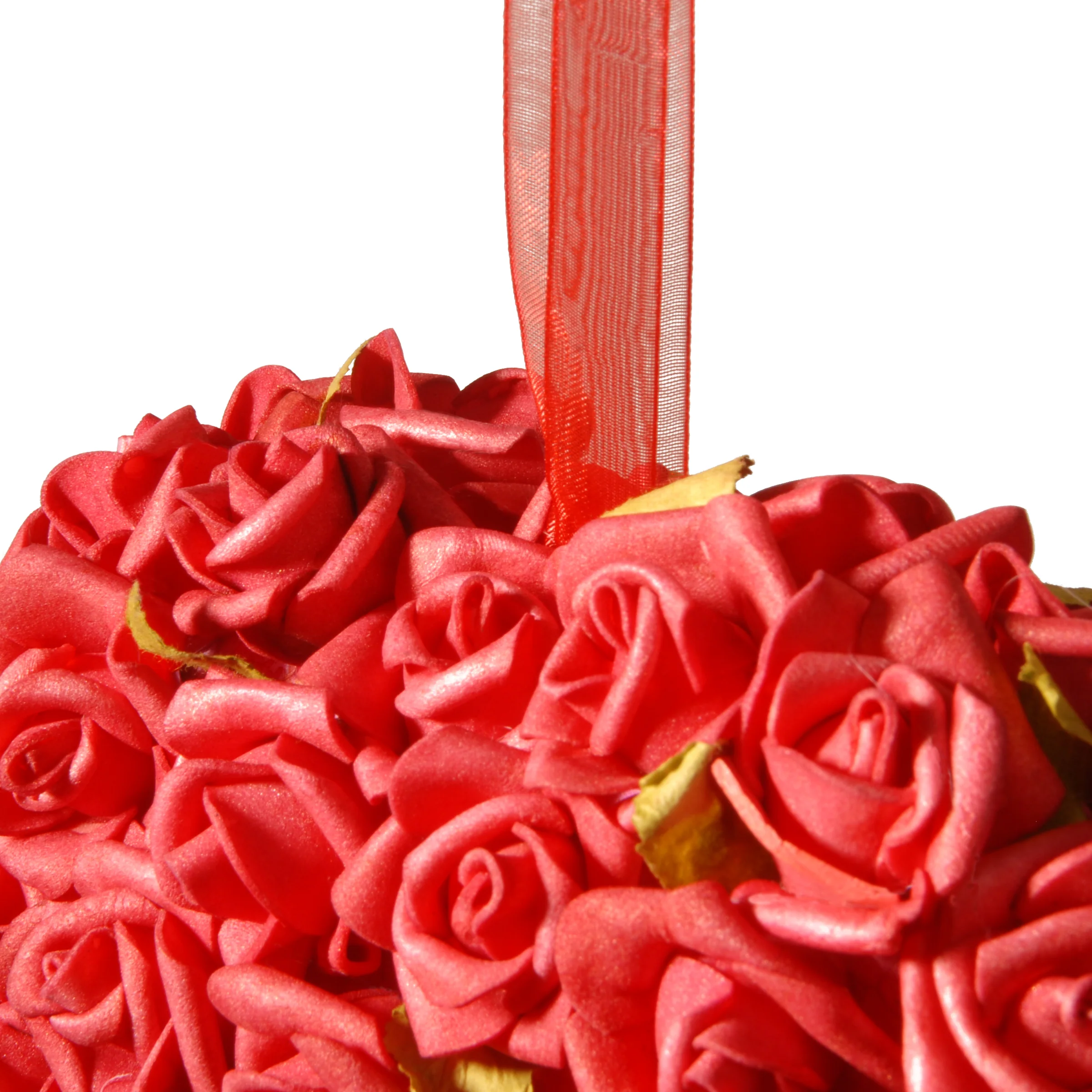 7 in. Floral Red Roses Heart - Image 4