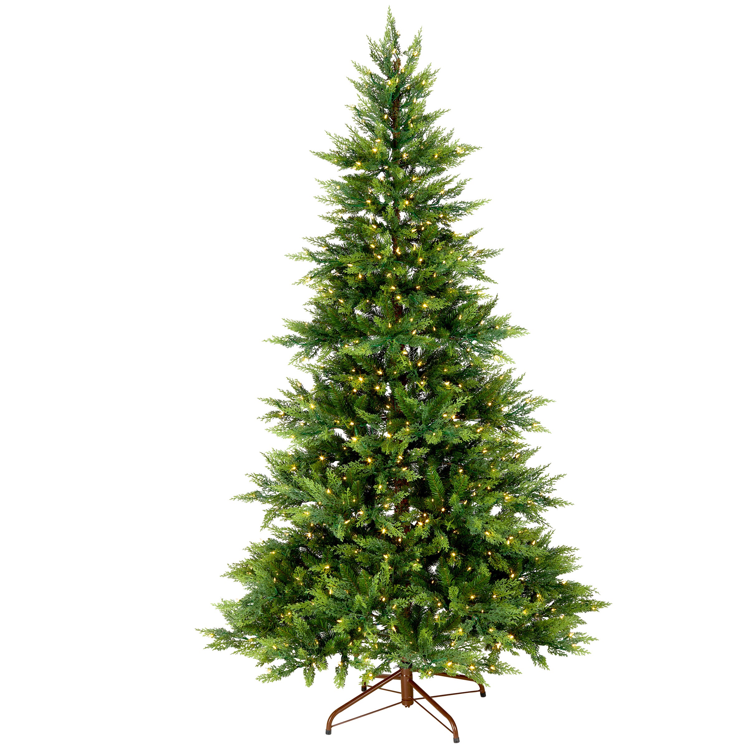 7.5 ft. Festive Fern Tree with Clear Lights, Plug-In - Image 5