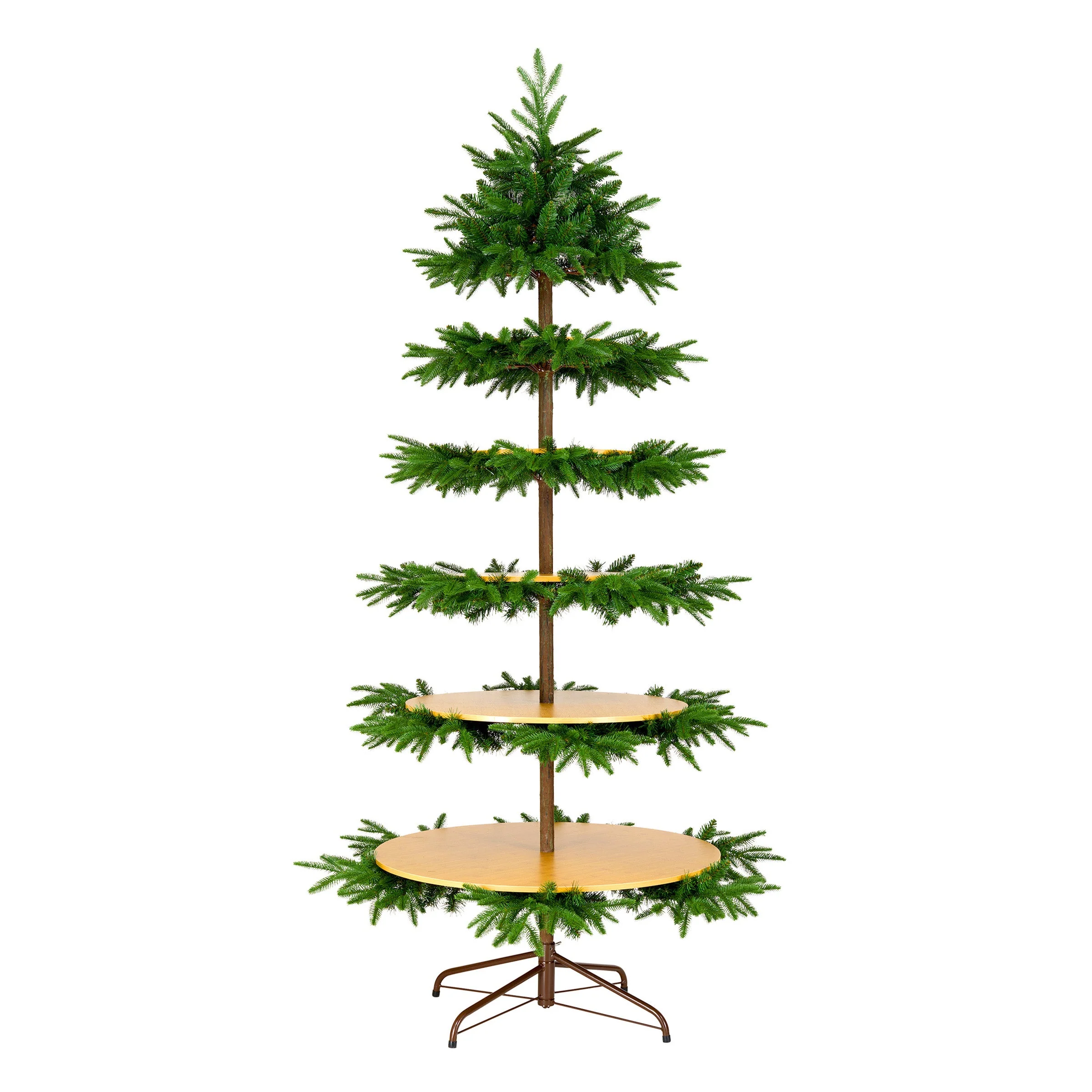 7.5 ft. Platform Slim Tree with Shelves - Image 3