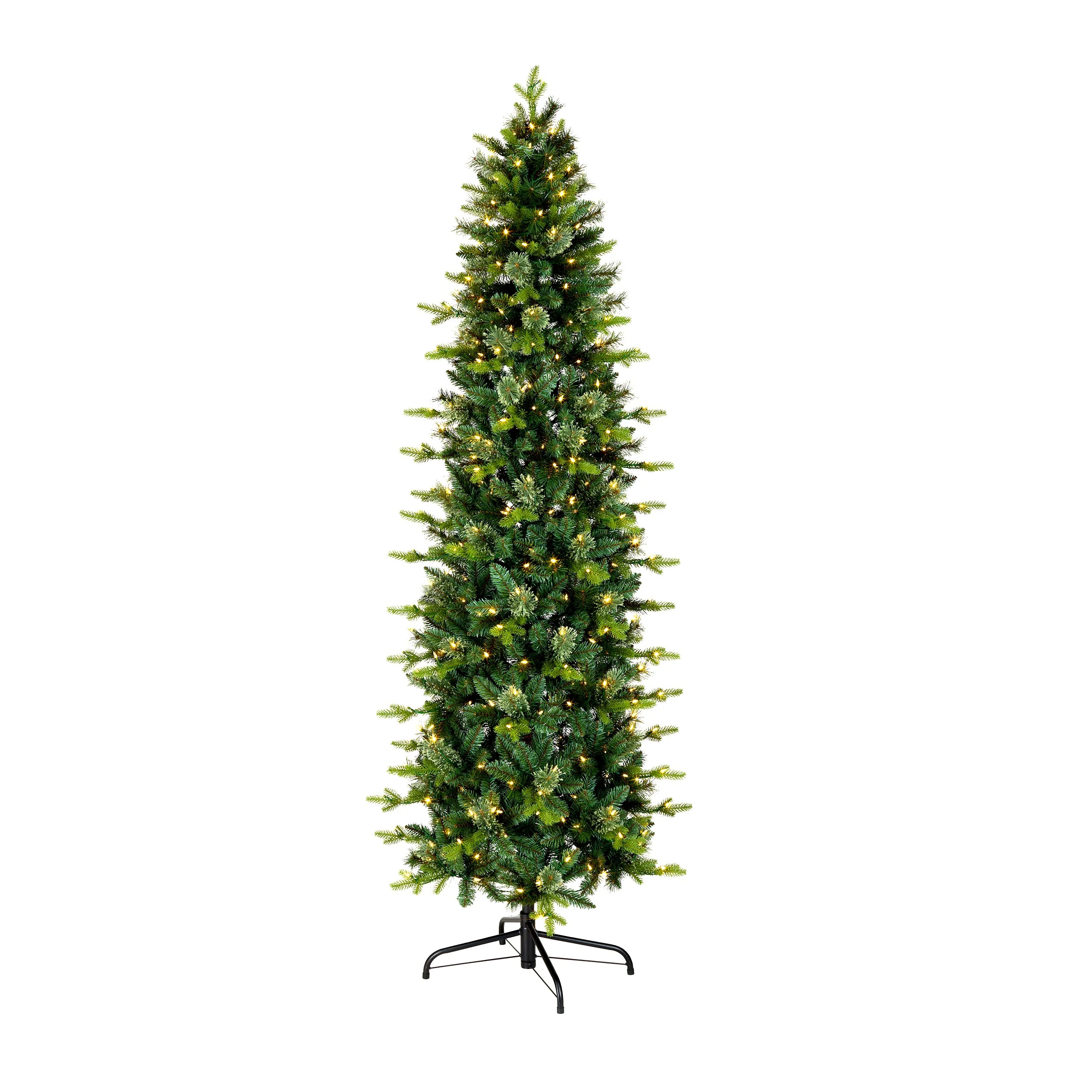 7.5 ft. Pre-Lit Prancer Fir Pencil Slim Tree with Clear Lights, Plug-In - Image 3