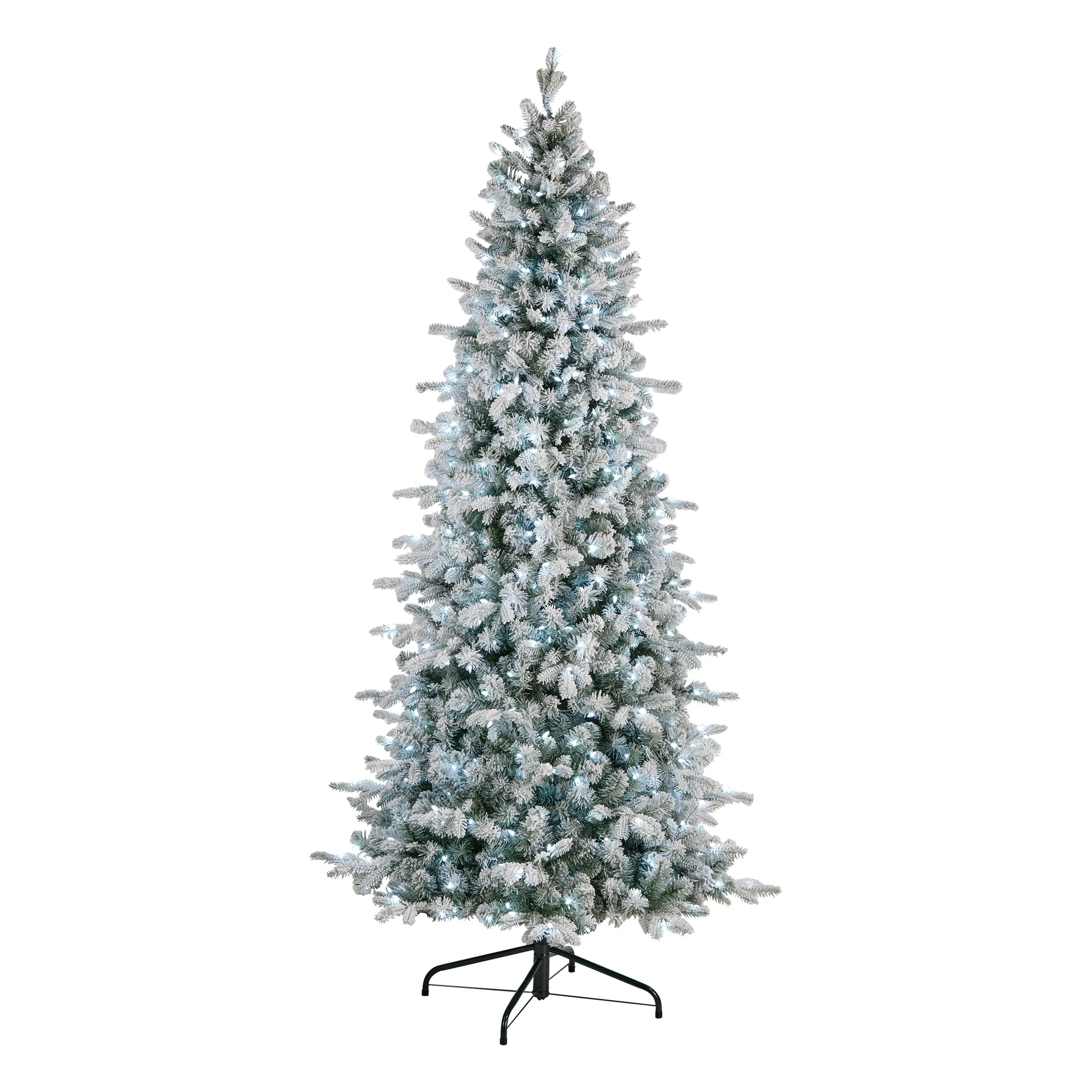 7.5 ft. Pre-Lit Snowy Comet Slim Blue Tree with LED Lights, Plug-In - Image 3
