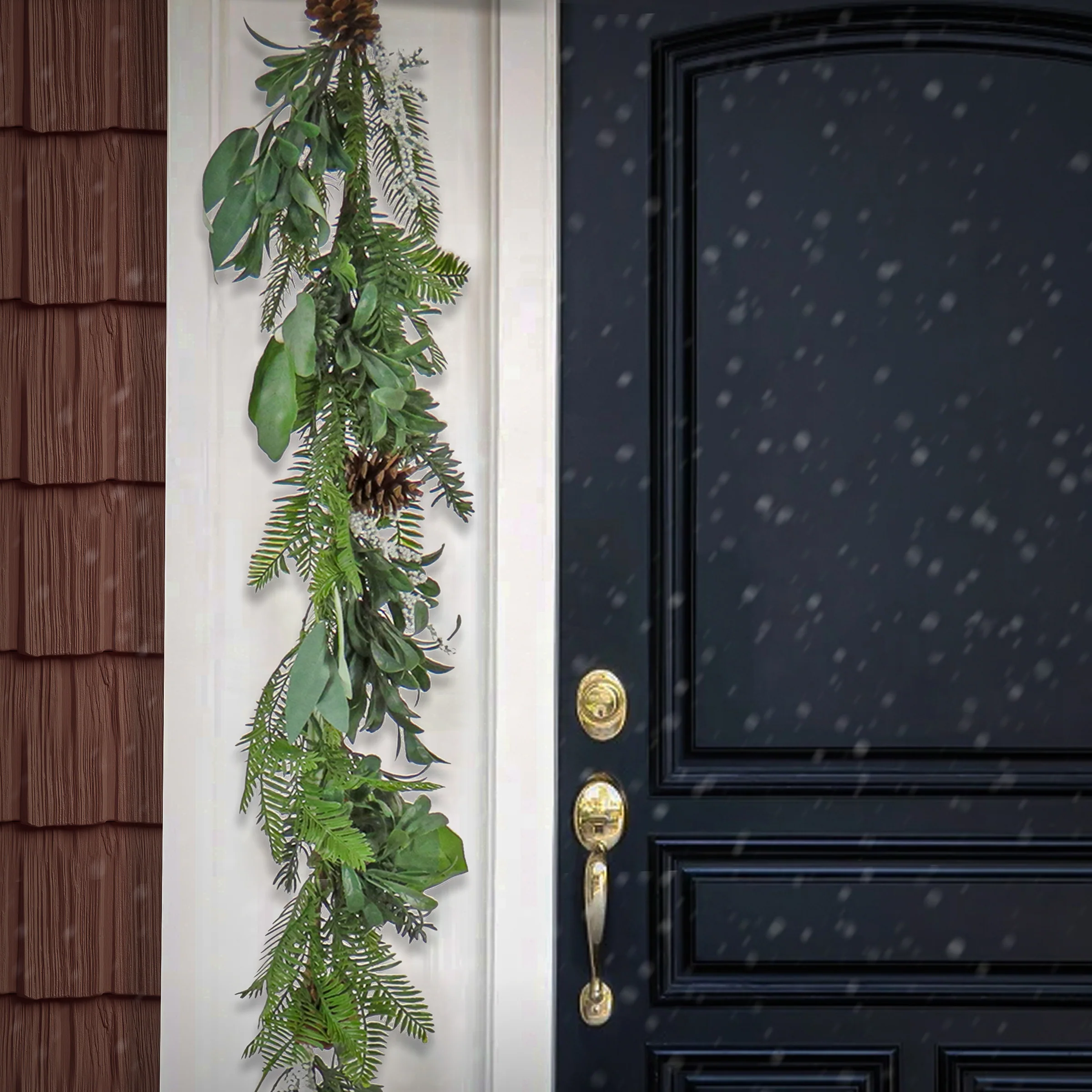 9 ft. Mixed Leaves Christmas Garland - Image 2