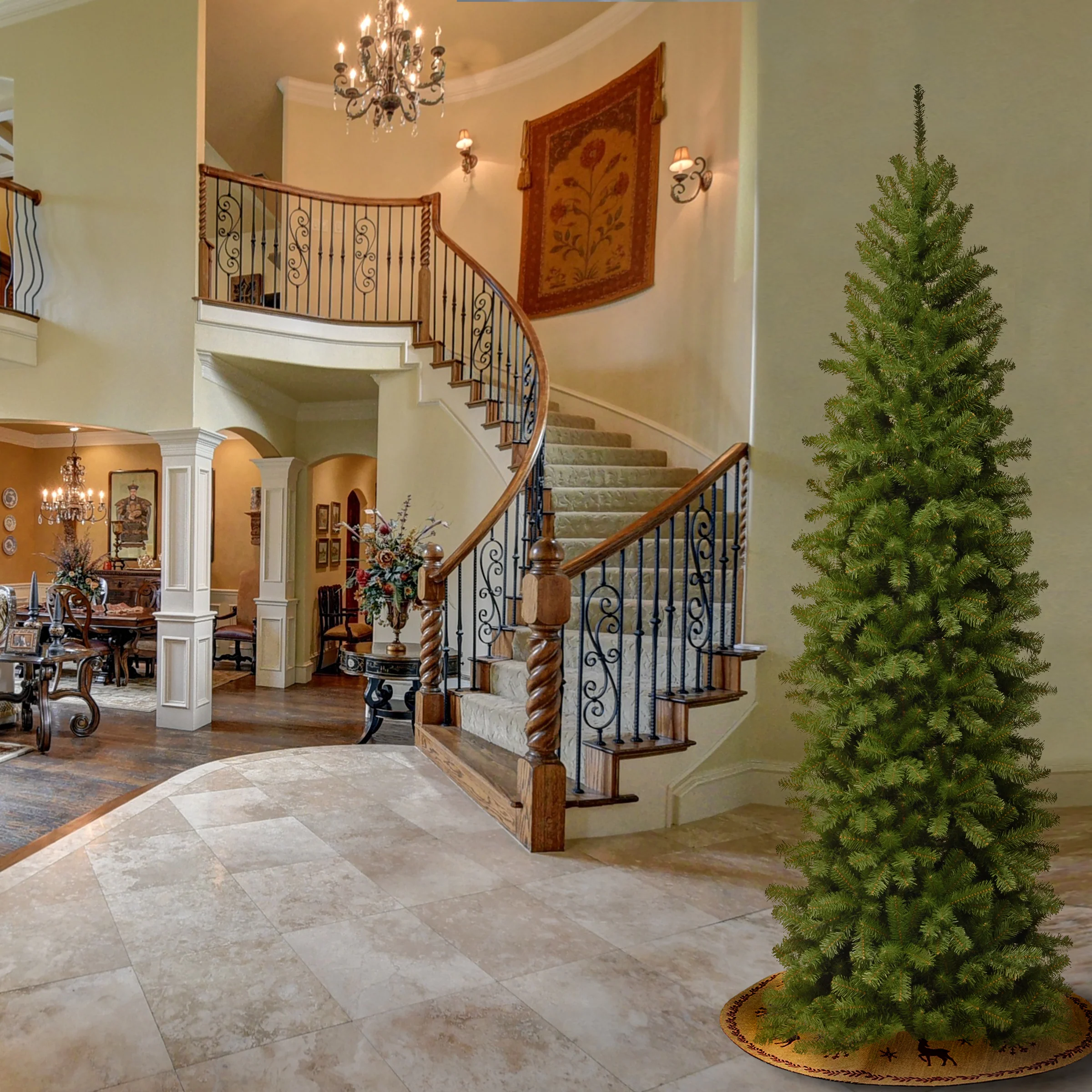 9 ft. North Valley Spruce Pencil Slim Tree - Image 7