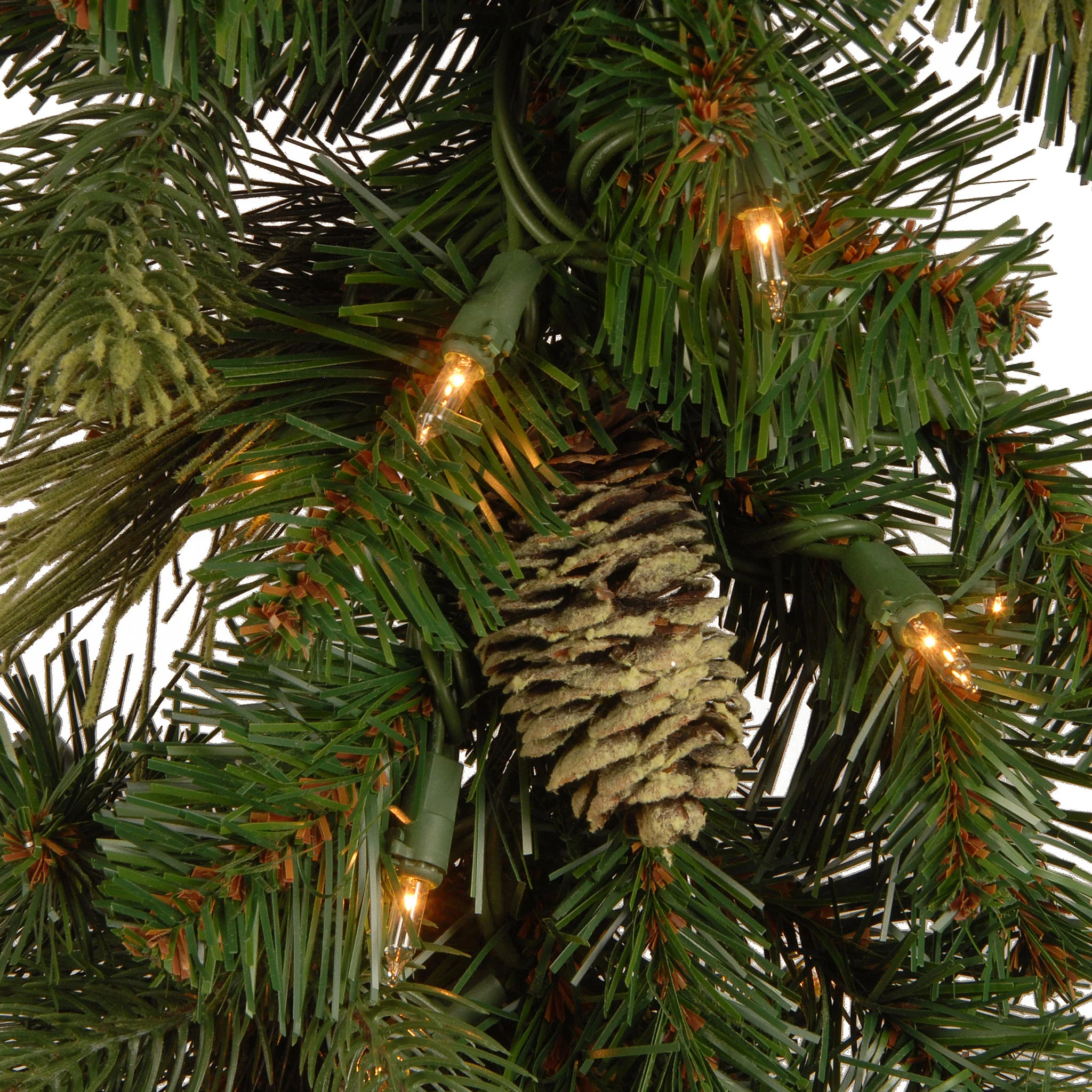 9 ft. Pre-Lit Carolina Pine Garland with Clear Lights, Plug-In - Image 4
