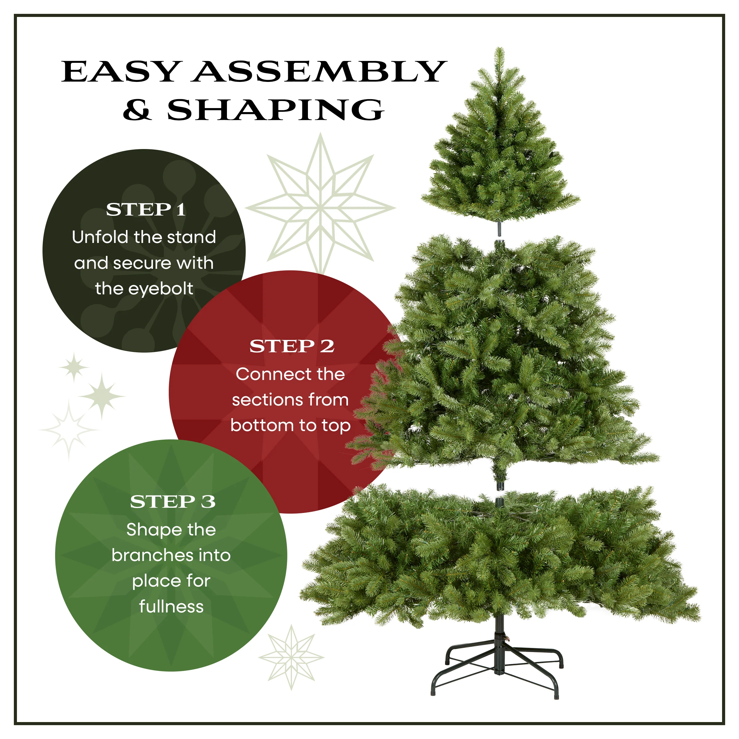 9 ft. Pre-Lit Carolina Pine Slim Tree with Clear Lights - Image 5