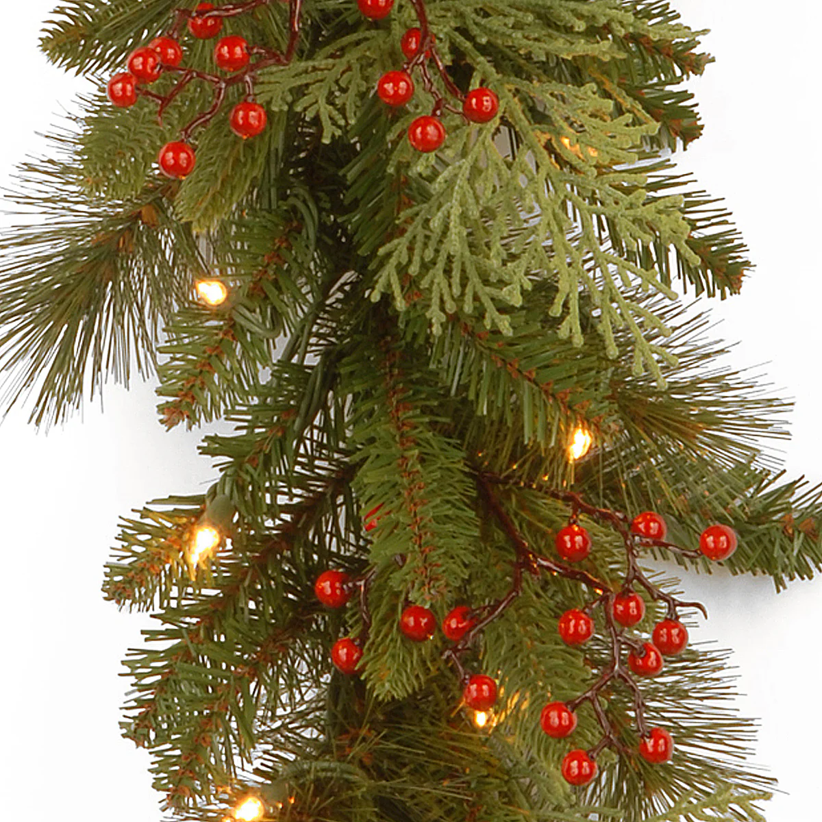 9 ft. Pre-Lit Classical Collection Garland with Clear Lights, Plug-In - Image 2