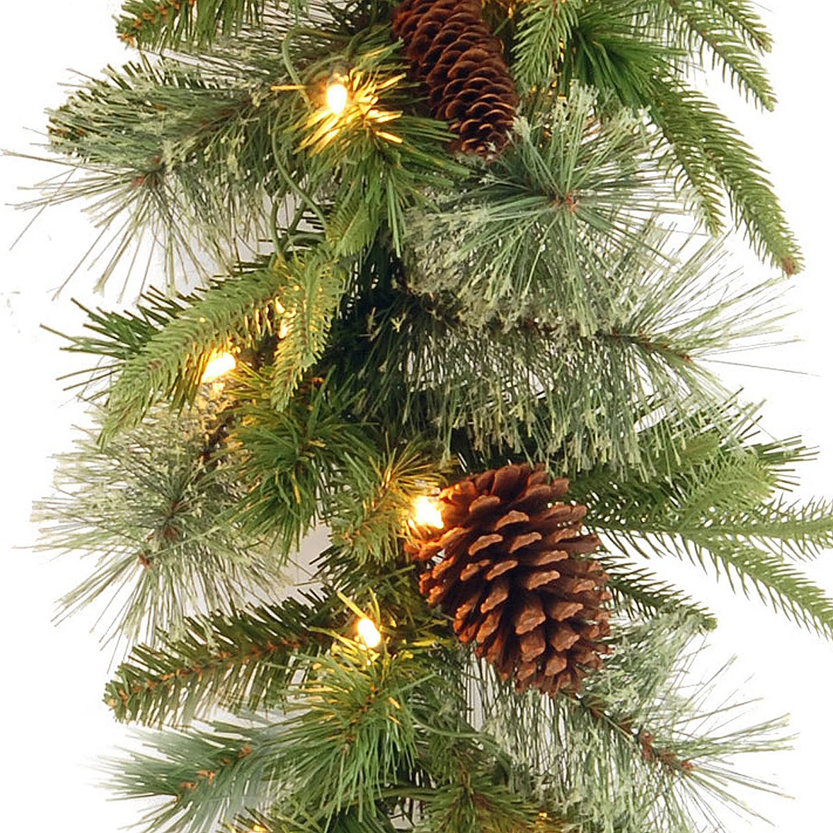 9 ft. Pre-Lit Colonial Fir Garland with Dual Color LED Lights - Image 3
