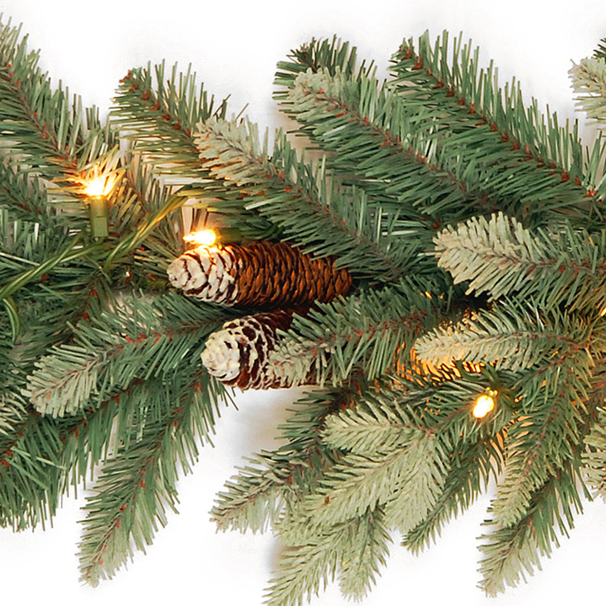 9 ft. Pre-Lit Copenhagen Spruce Garland with Clear Lights, Plug-In - Image 3